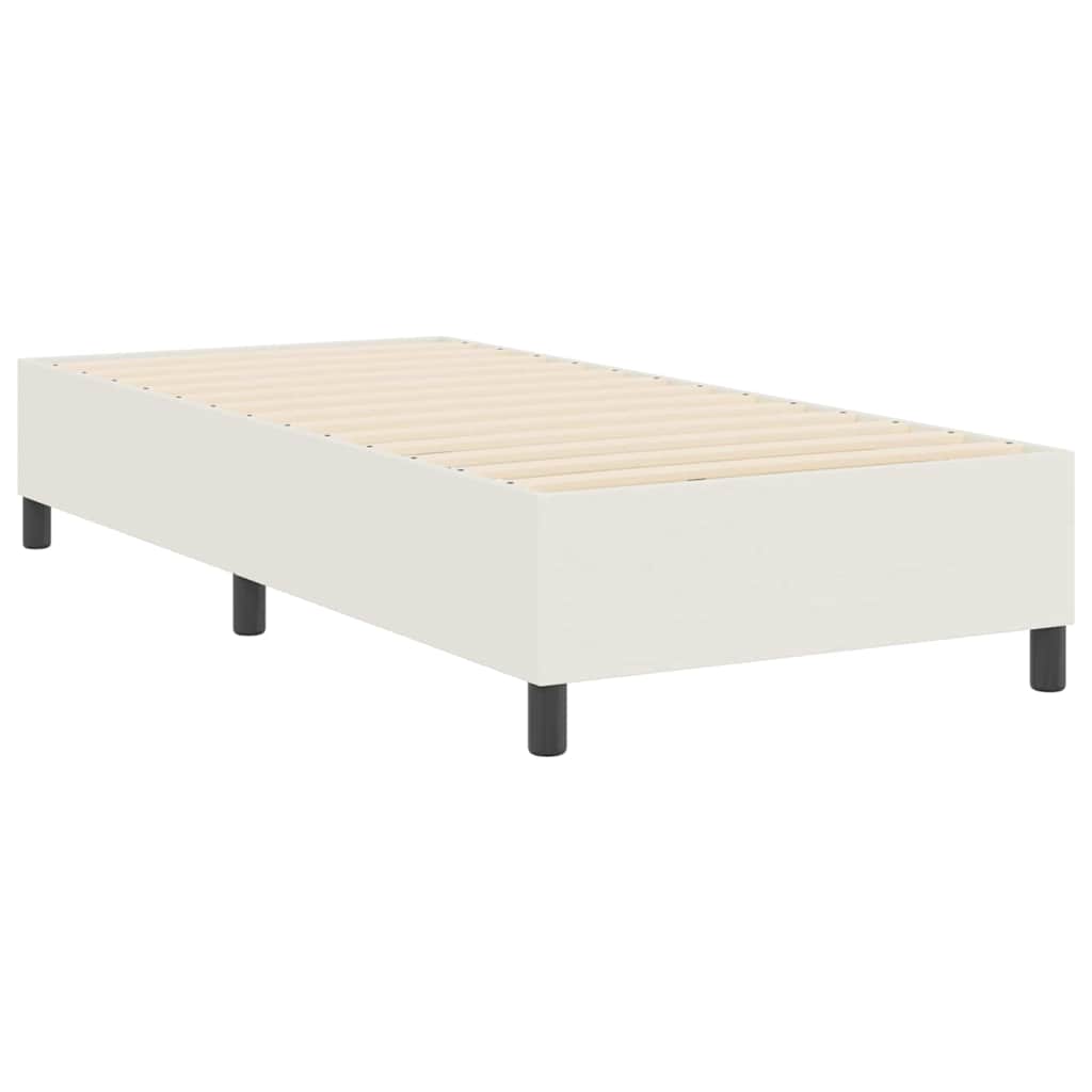 vidaXL Rama łóżka platformy Kremowy 90 x 190 cm Tkanina sztruksowa
