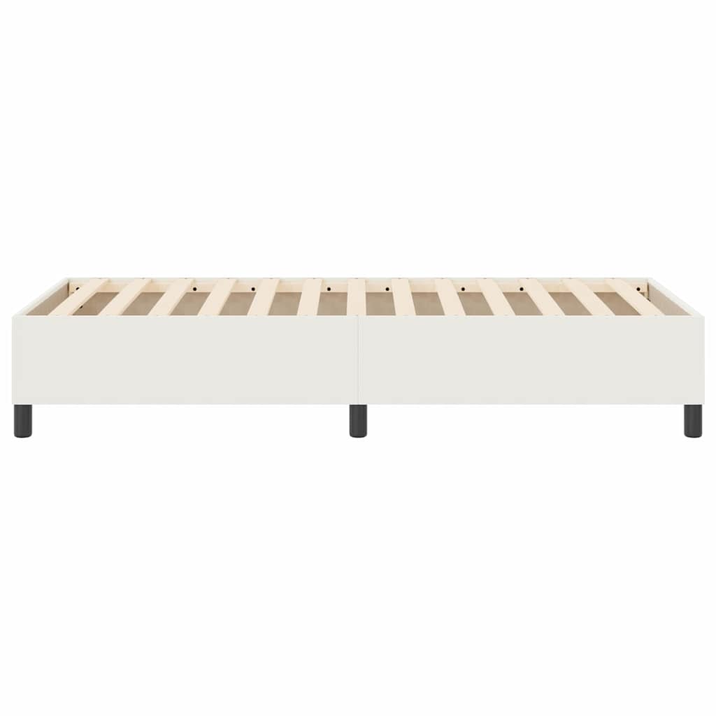 vidaXL Rama łóżka platformy Kremowy 90 x 190 cm Tkanina sztruksowa
