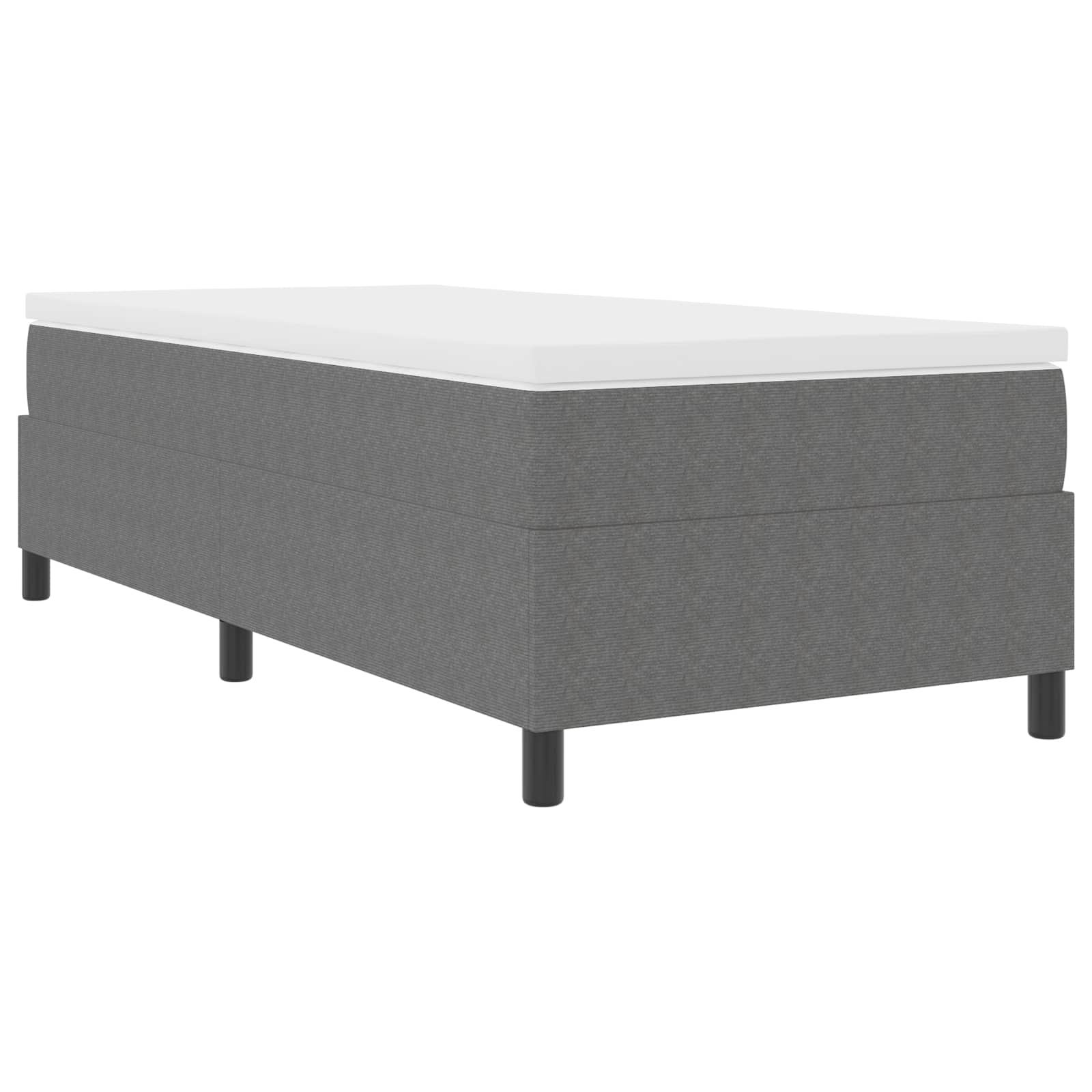vidaXL Rama łóżka platformy Jasnoszary 90 x 200 cm Tkanina sztruksowa