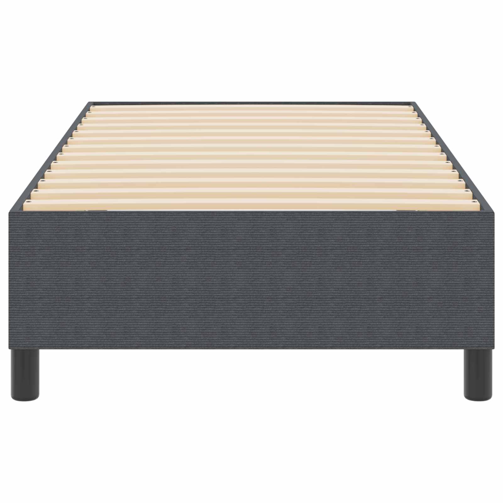 vidaXL Rama łóżka platformy Ciemnoszary 90 x 200 cm Tkanina sztruksowa
