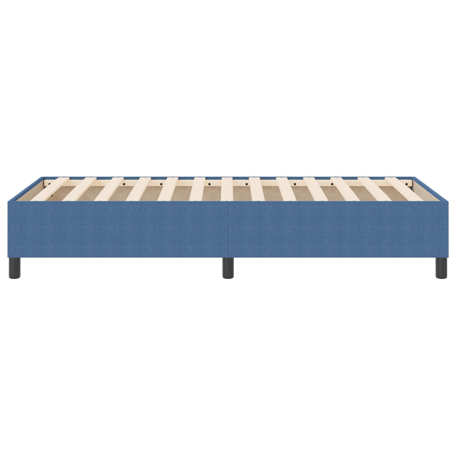 vidaXL Rama łóżka platformy Niebieski 90 x 200 cm Tkanina sztruksowa