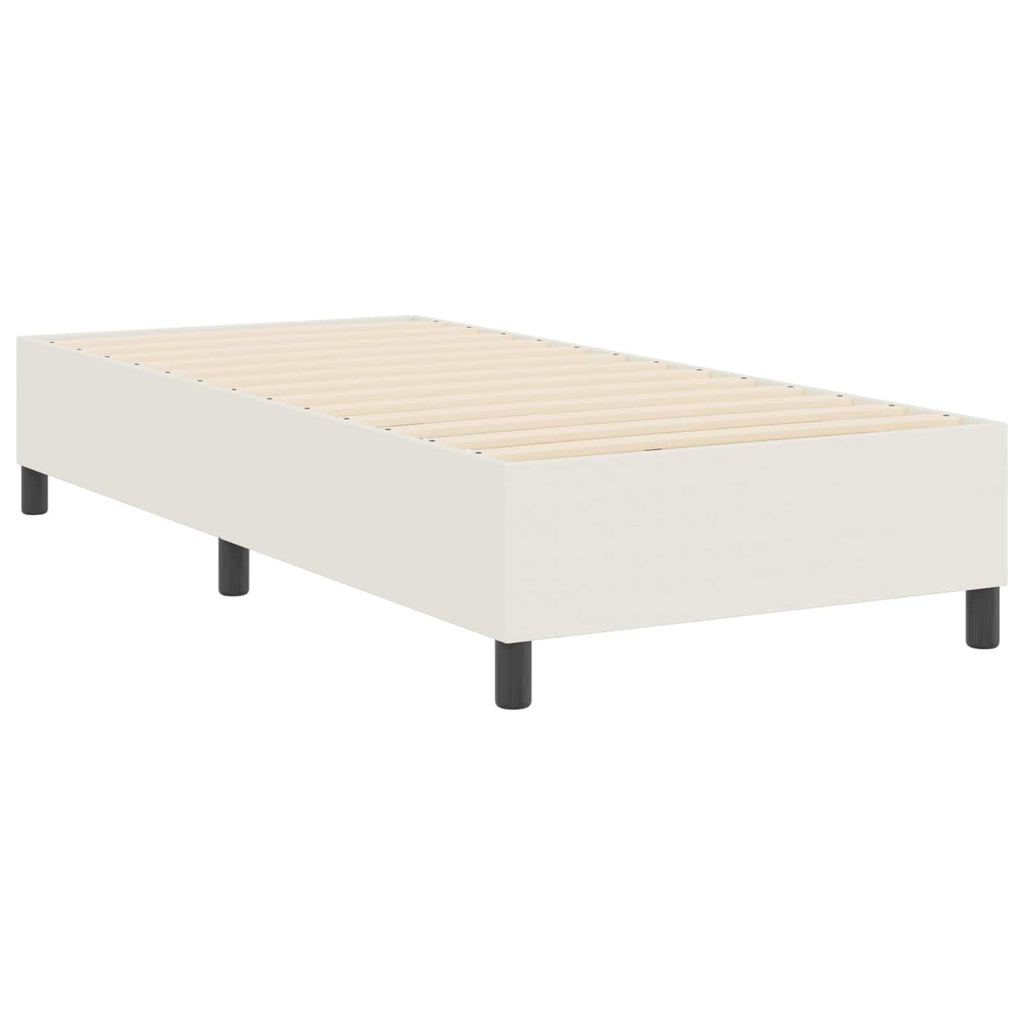 vidaXL Rama łóżka platformy Kremowy 100 x 200 cm Tkanina sztruksowa