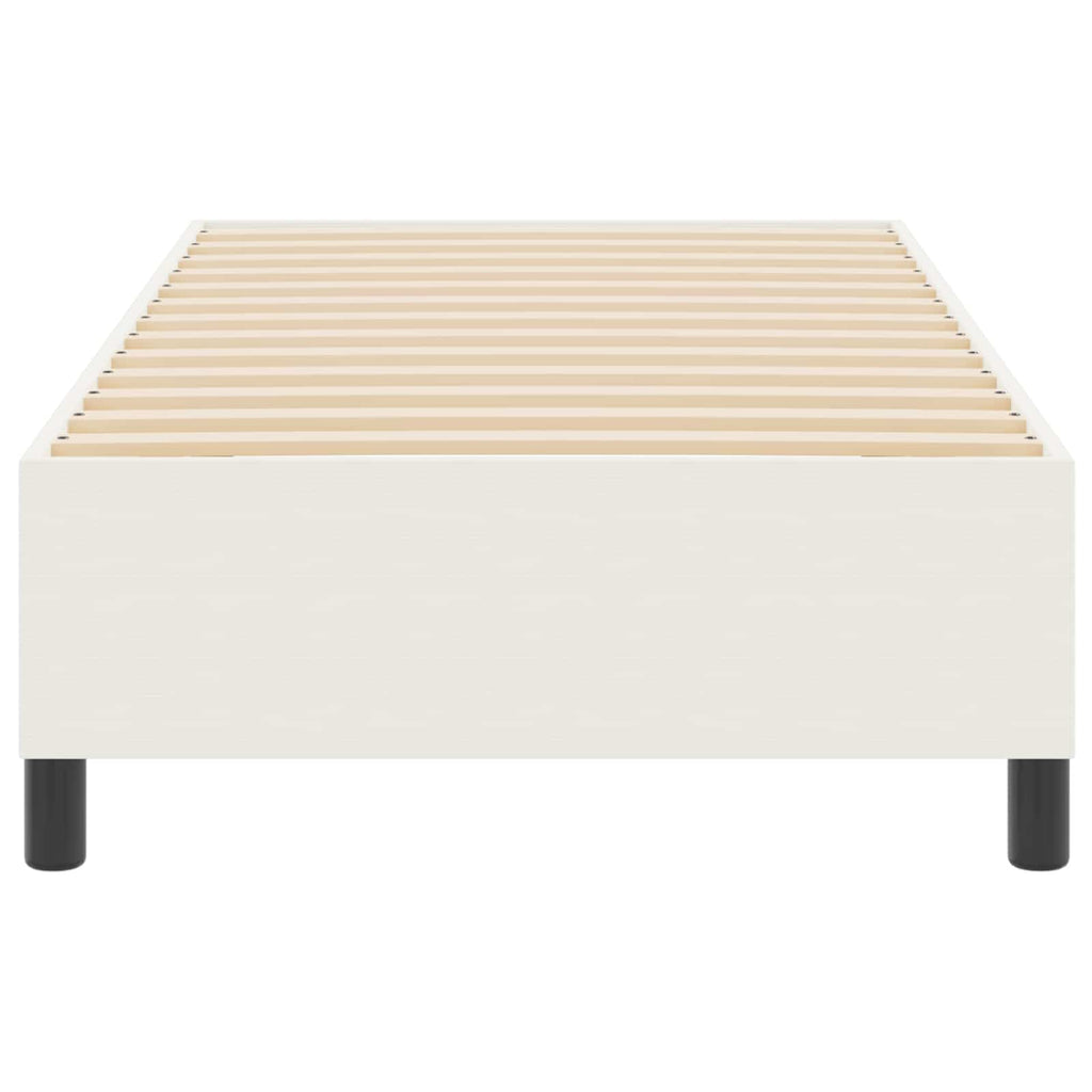 vidaXL Rama łóżka platformy Kremowy 100 x 200 cm Tkanina sztruksowa