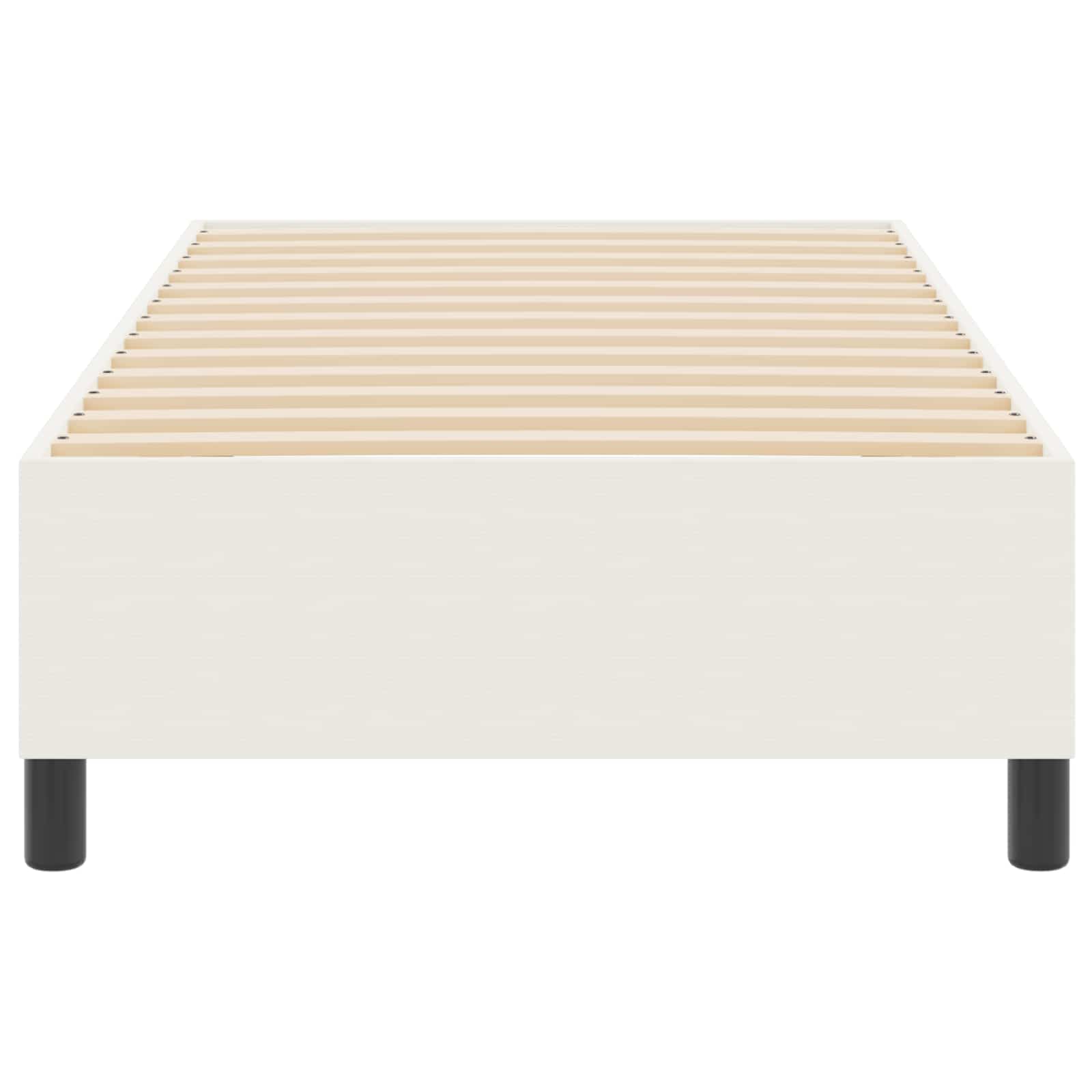 vidaXL Rama łóżka platformy Kremowy 100 x 200 cm Tkanina sztruksowa