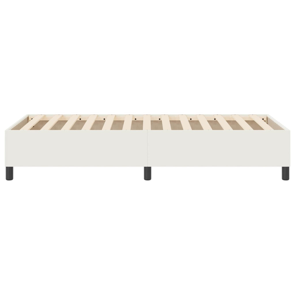 vidaXL Rama łóżka platformy Kremowy 100 x 200 cm Tkanina sztruksowa