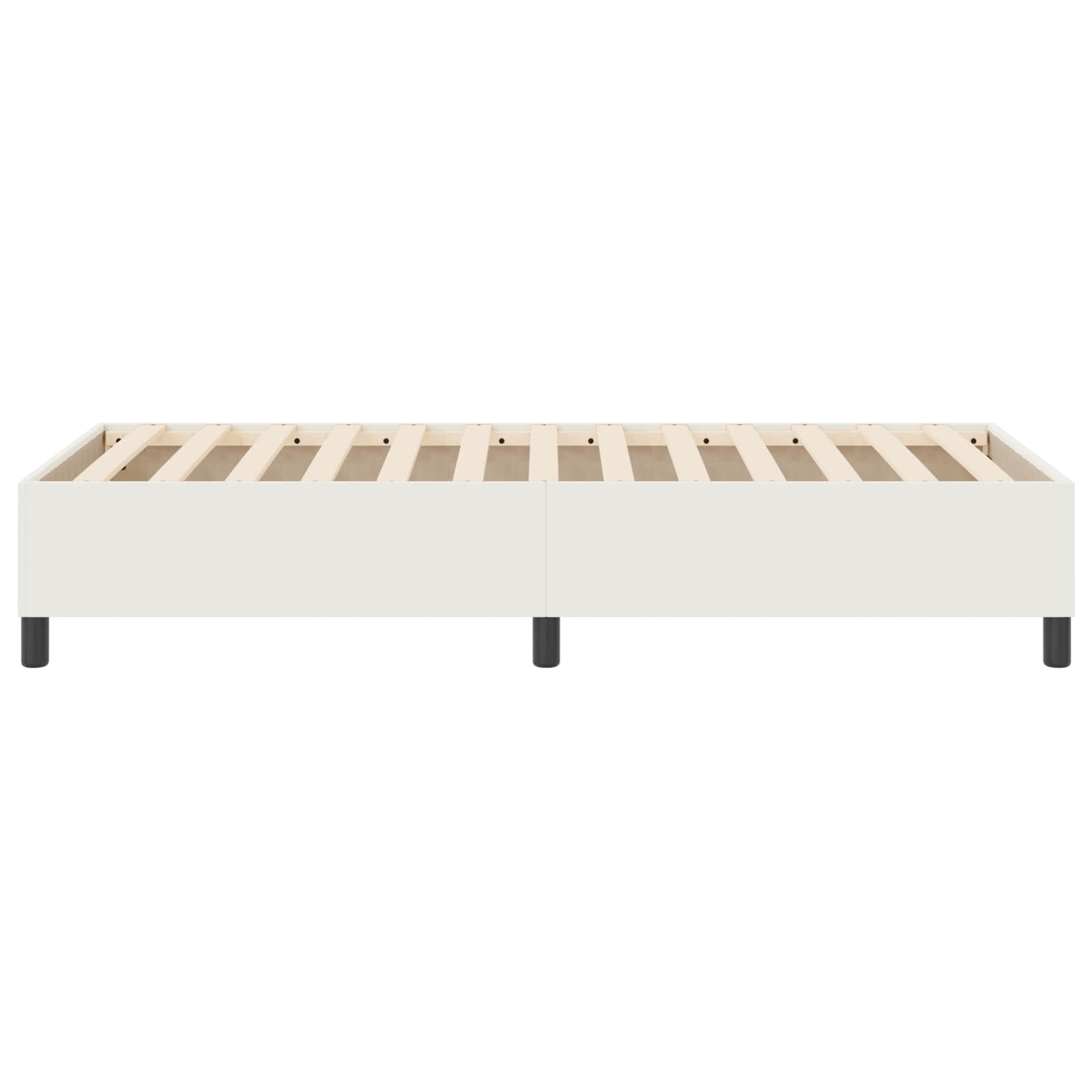 vidaXL Rama łóżka platformy Kremowy 100 x 200 cm Tkanina sztruksowa