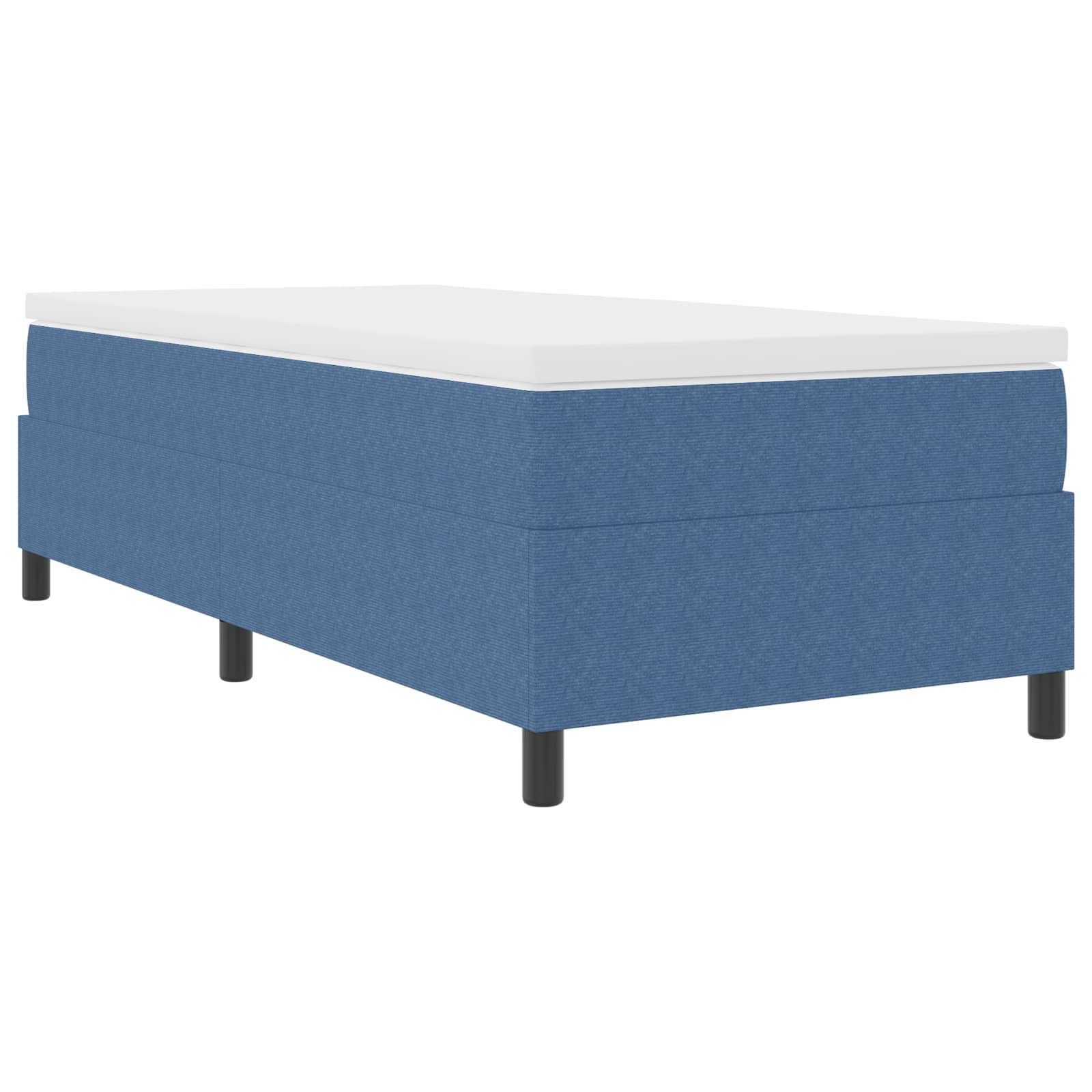 vidaXL Rama łóżka platformy Niebieski 100 x 200 cm Tkanina sztruksowa