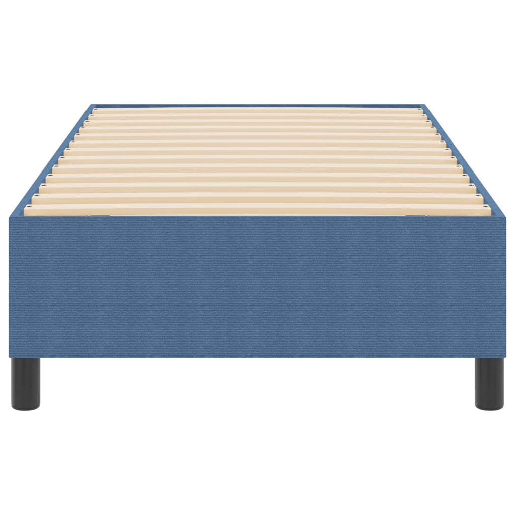 vidaXL Rama łóżka platformy Niebieski 100 x 200 cm Tkanina sztruksowa