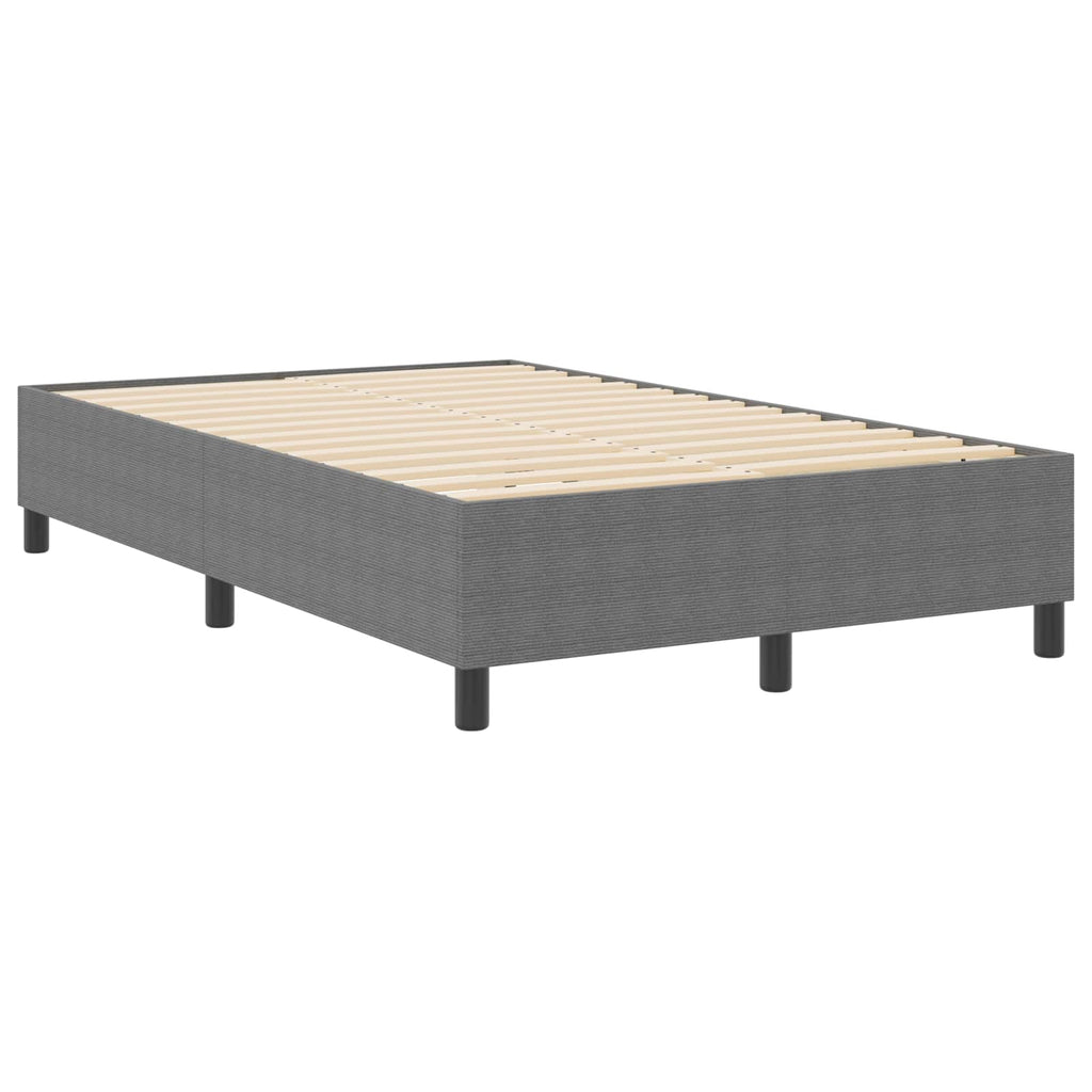 vidaXL Rama łóżka platformy Jasnoszary 120 x 190 cm Tkanina sztruksowa
