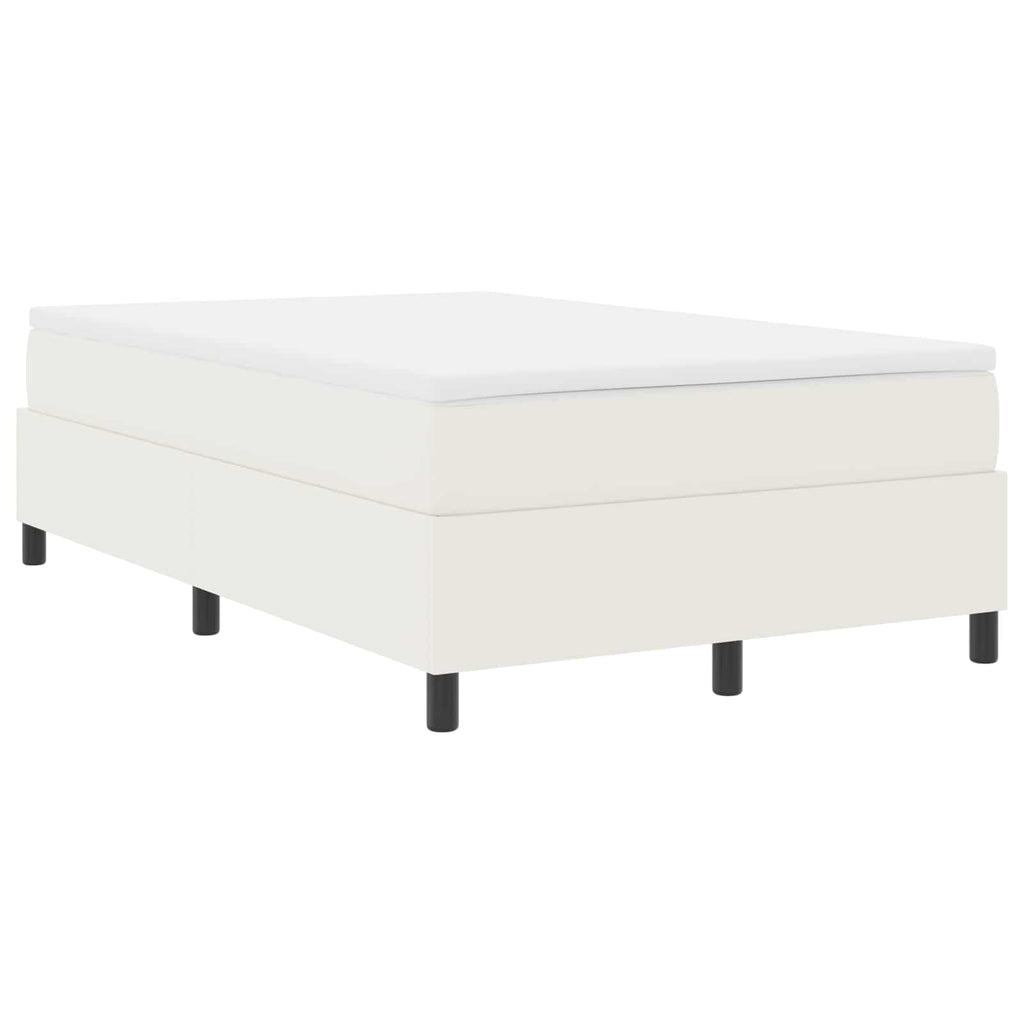 vidaXL Rama łóżka platformy Kremowy 120 x 200 cm Tkanina sztruksowa