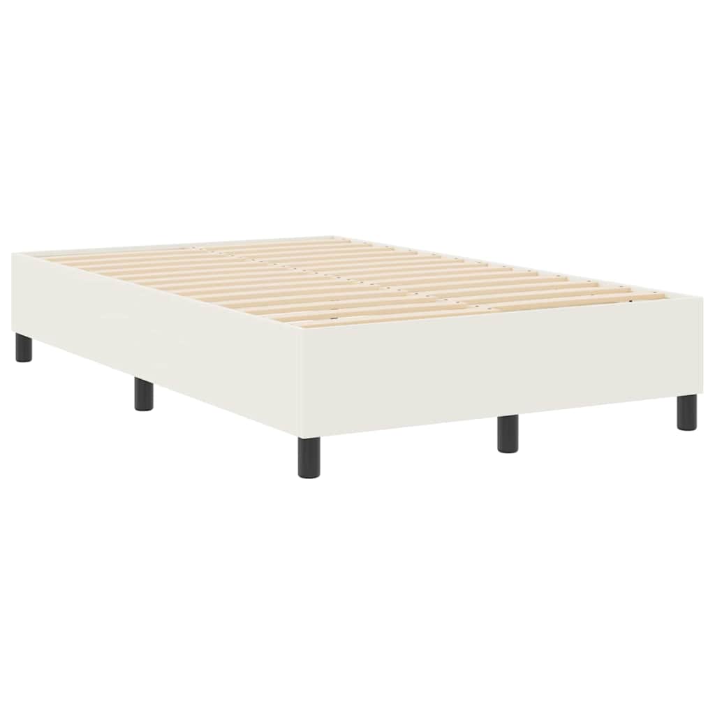 vidaXL Rama łóżka platformy Kremowy 120 x 200 cm Tkanina sztruksowa