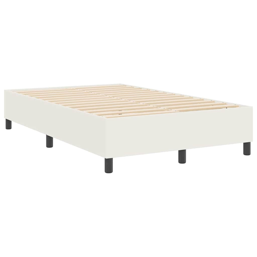 vidaXL Rama łóżka platformy Kremowy 120 x 200 cm Tkanina sztruksowa