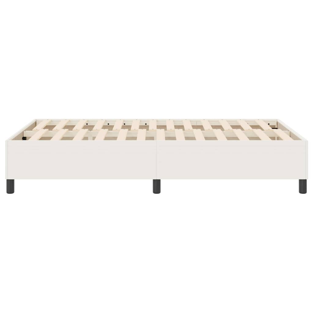 vidaXL Rama łóżka platformy Kremowy 120 x 200 cm Tkanina sztruksowa