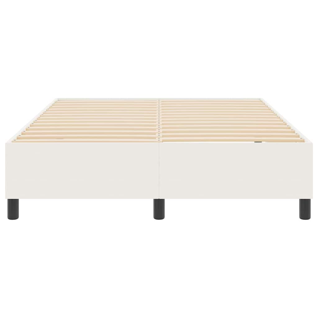 vidaXL Rama łóżka platformy Kremowy 140 x 190 cm Tkanina sztruksowa