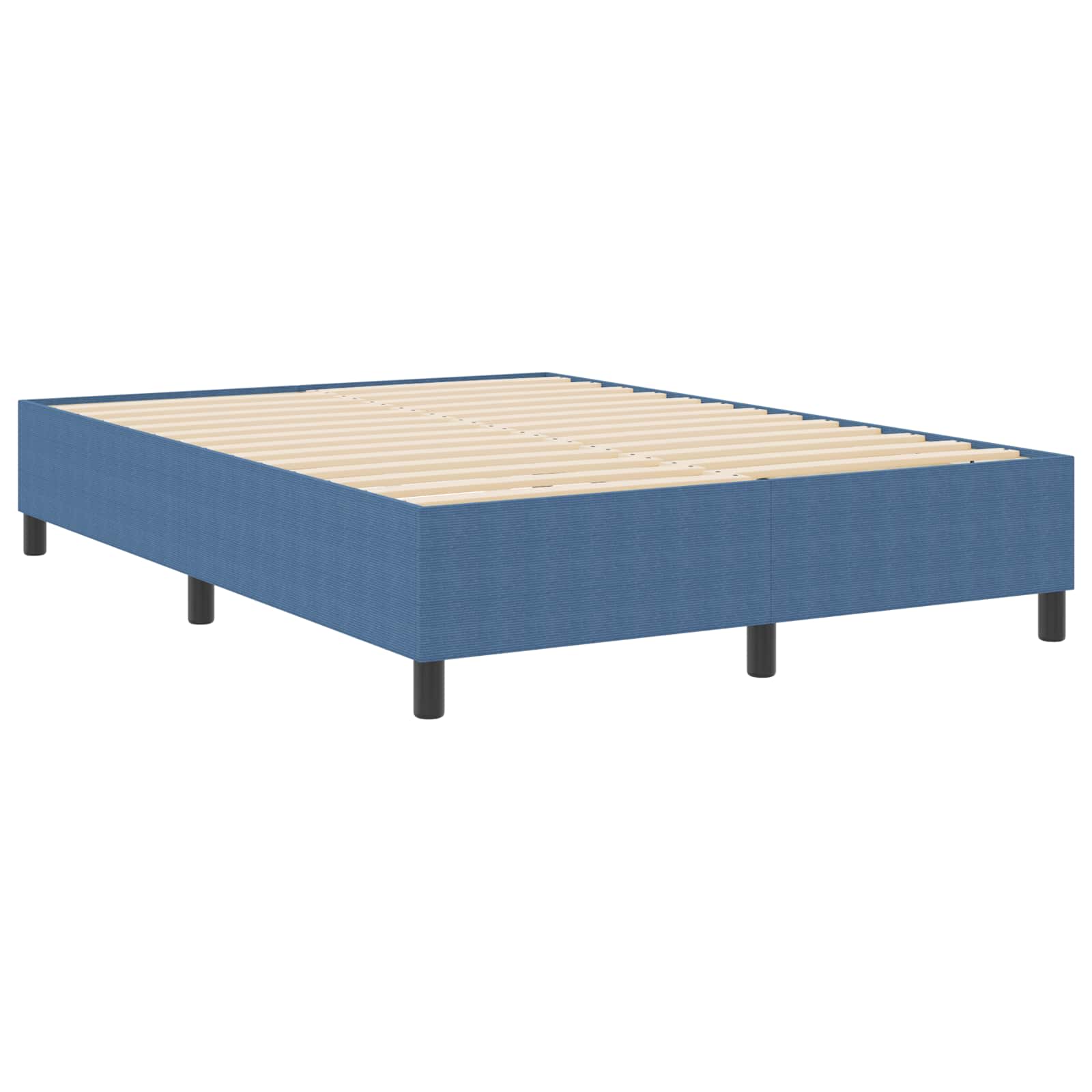 vidaXL Rama łóżka platformy Niebieski 140 x 190 cm Tkanina sztruksowa