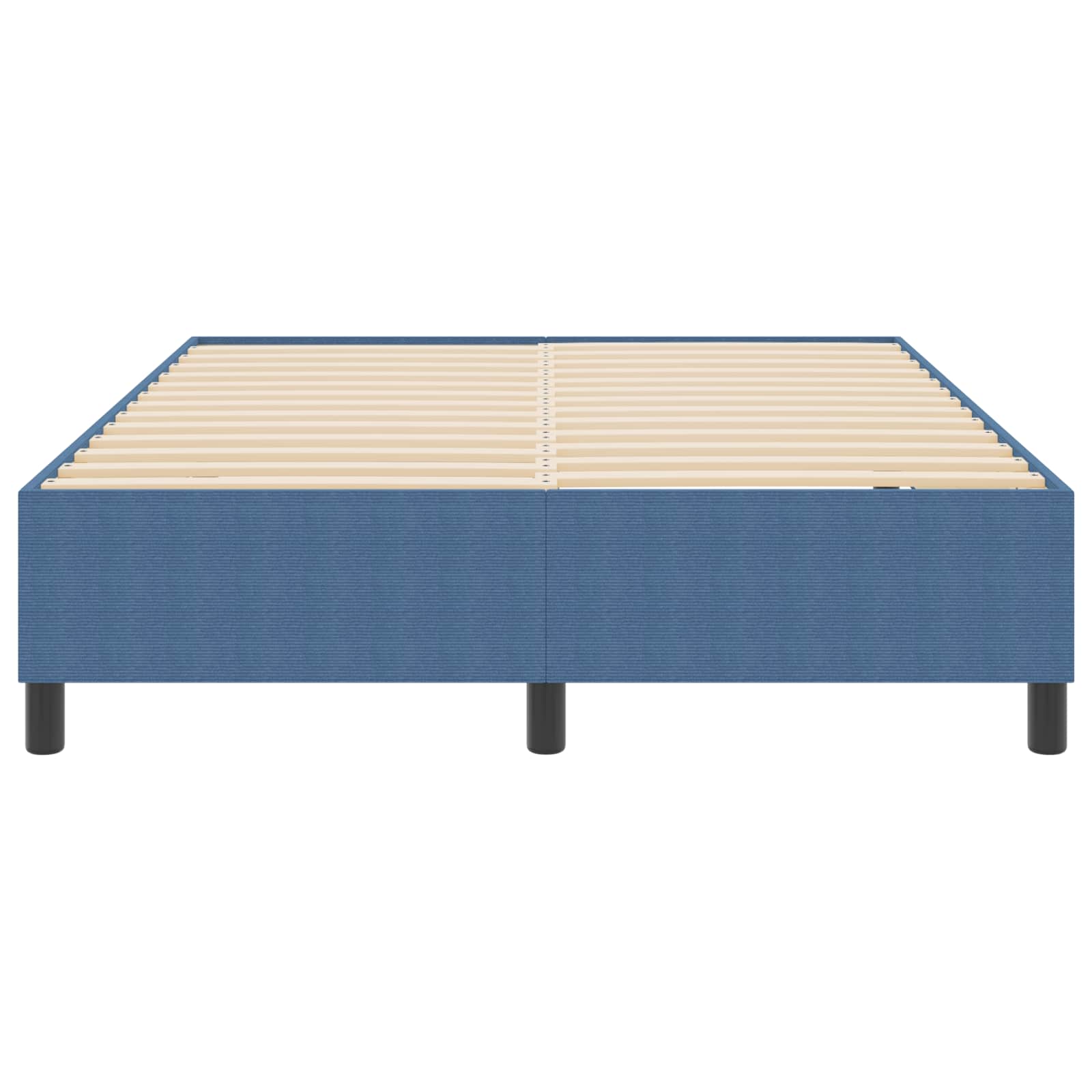 vidaXL Rama łóżka platformy Niebieski 140 x 190 cm Tkanina sztruksowa