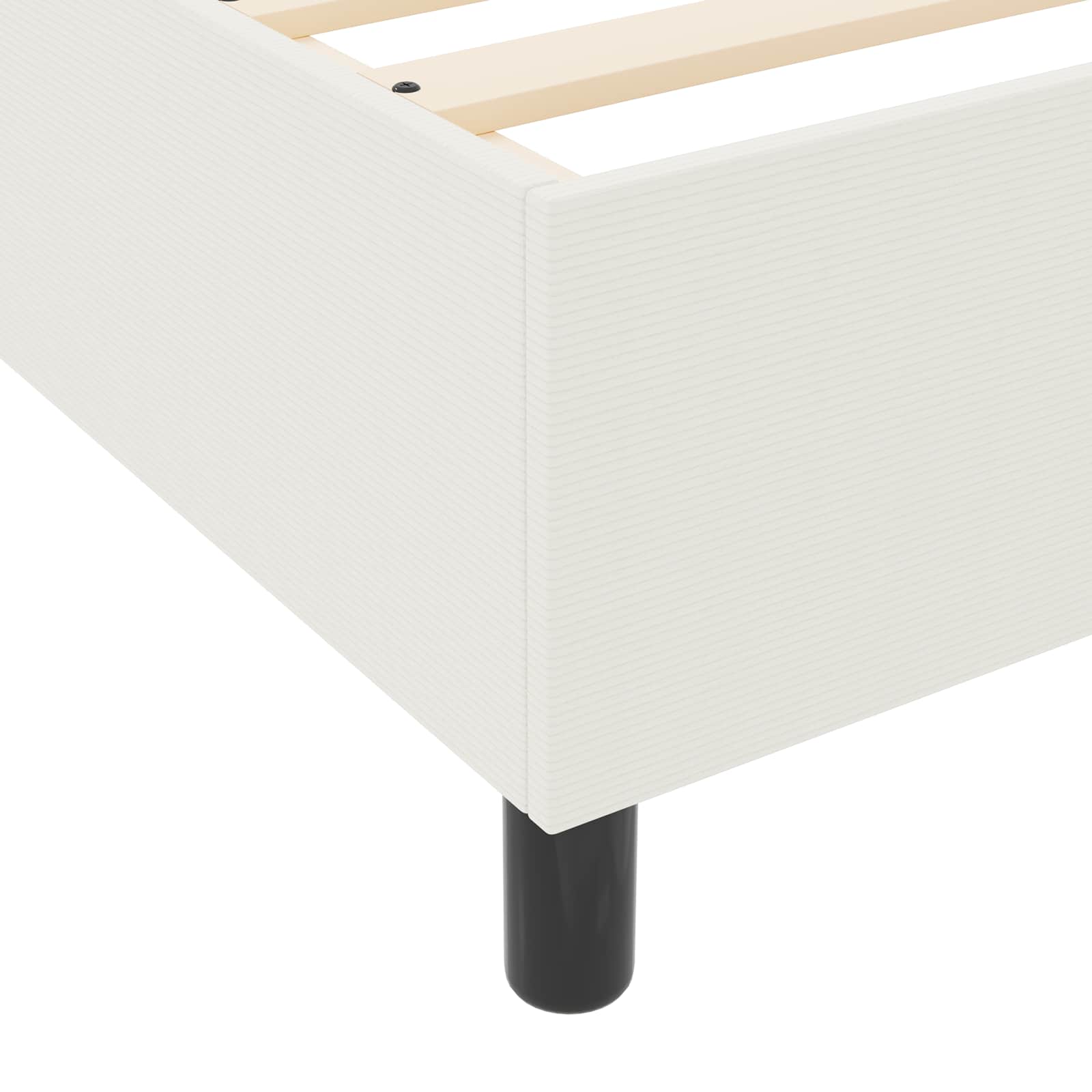 vidaXL Rama łóżka platformy Kremowy 140 x 200 cm Tkanina sztruksowa