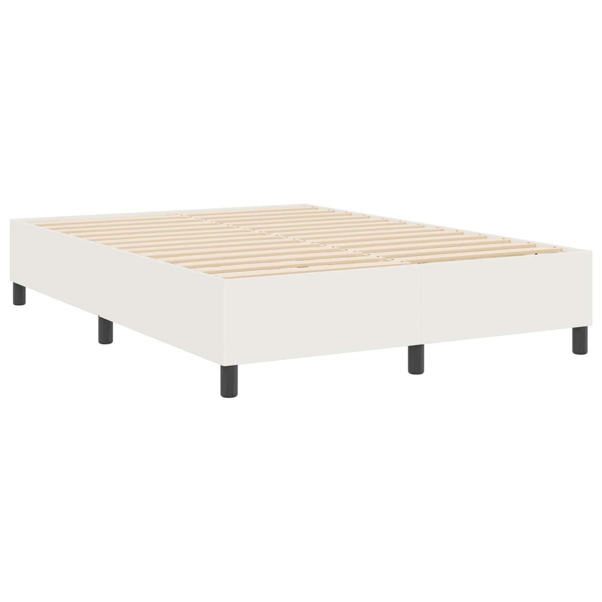 vidaXL Rama łóżka platformy Kremowy 140 x 200 cm Tkanina sztruksowa