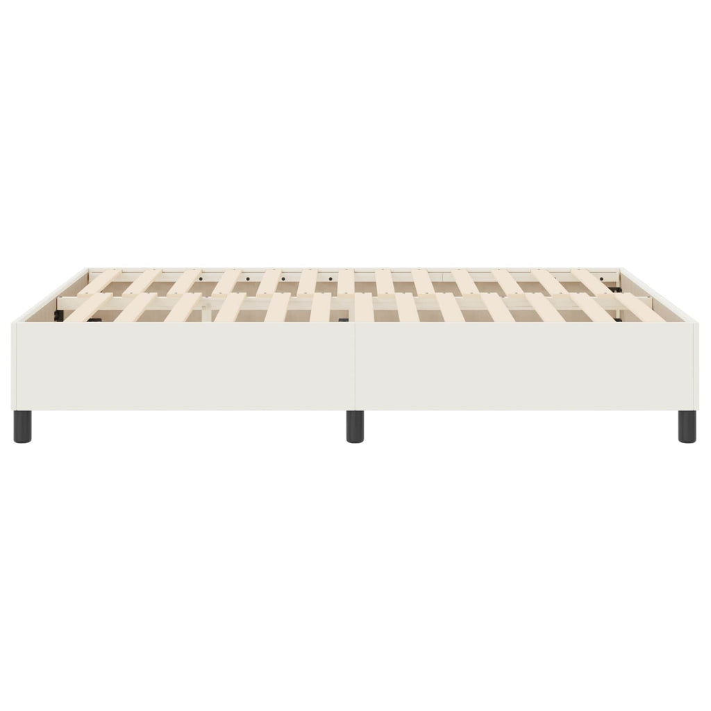 vidaXL Rama łóżka platformy Kremowy 140 x 200 cm Tkanina sztruksowa