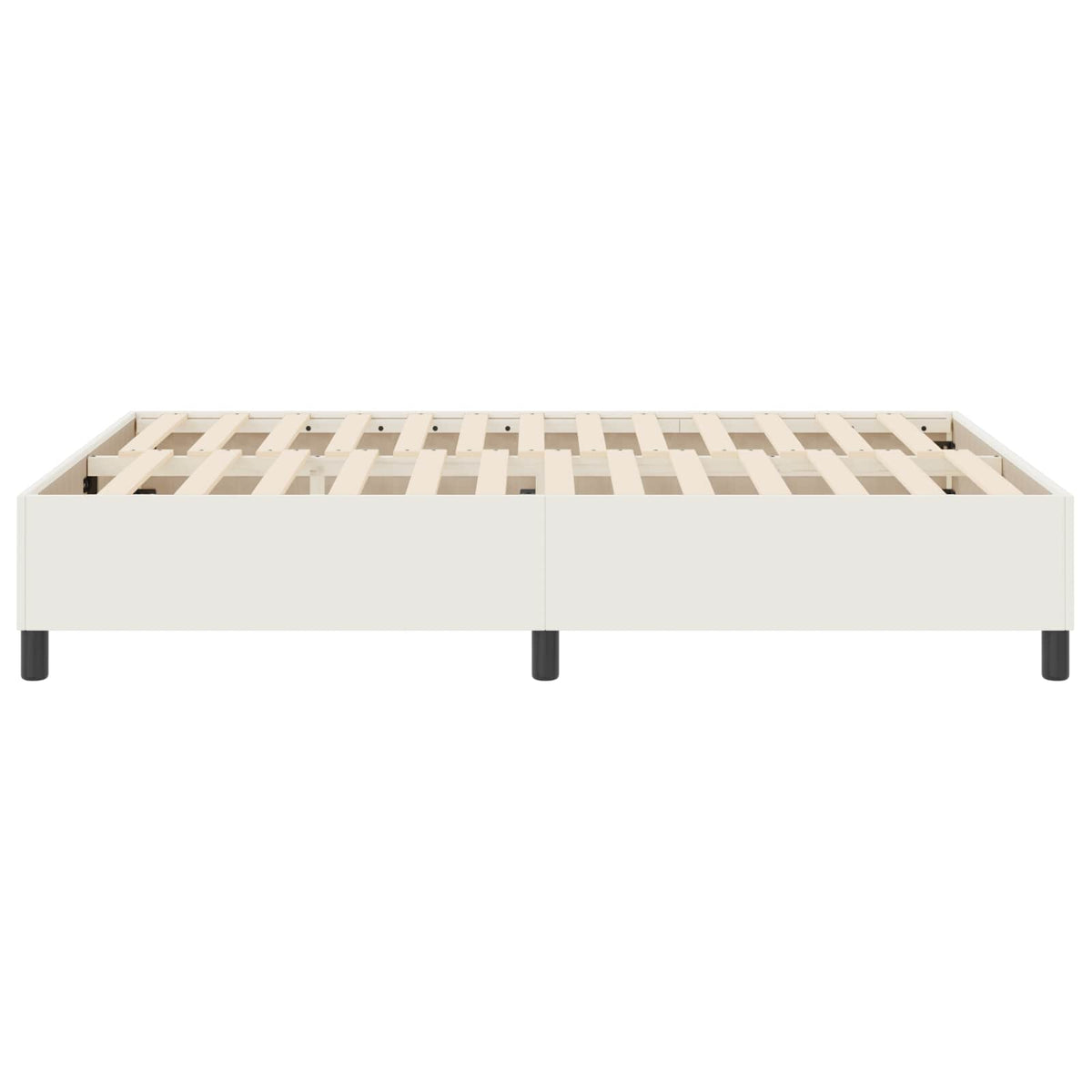 vidaXL Rama łóżka platformy Kremowy 140 x 200 cm Tkanina sztruksowa