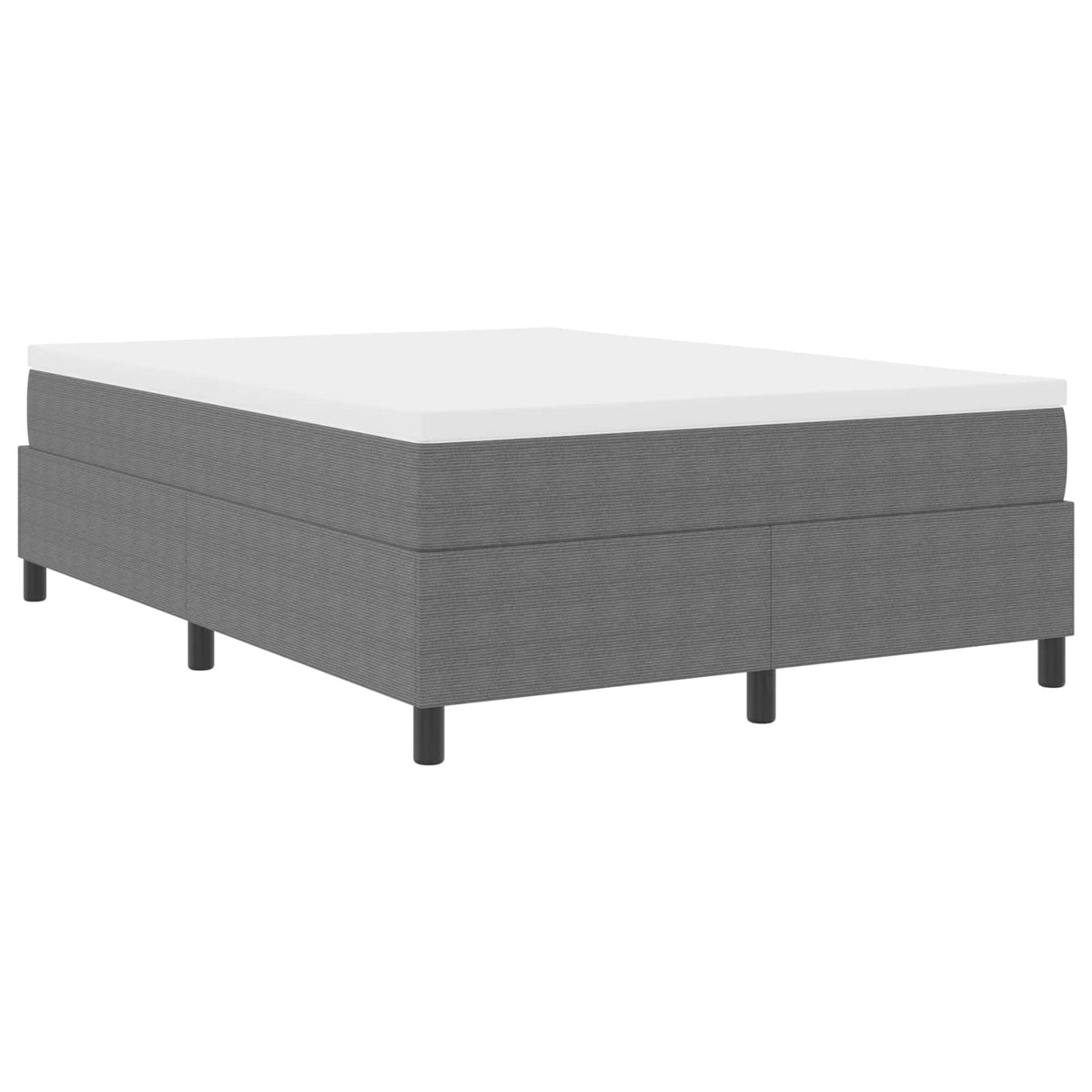 vidaXL Rama łóżka platformy Jasnoszary 160 x 200 cm Tkanina sztruksowa