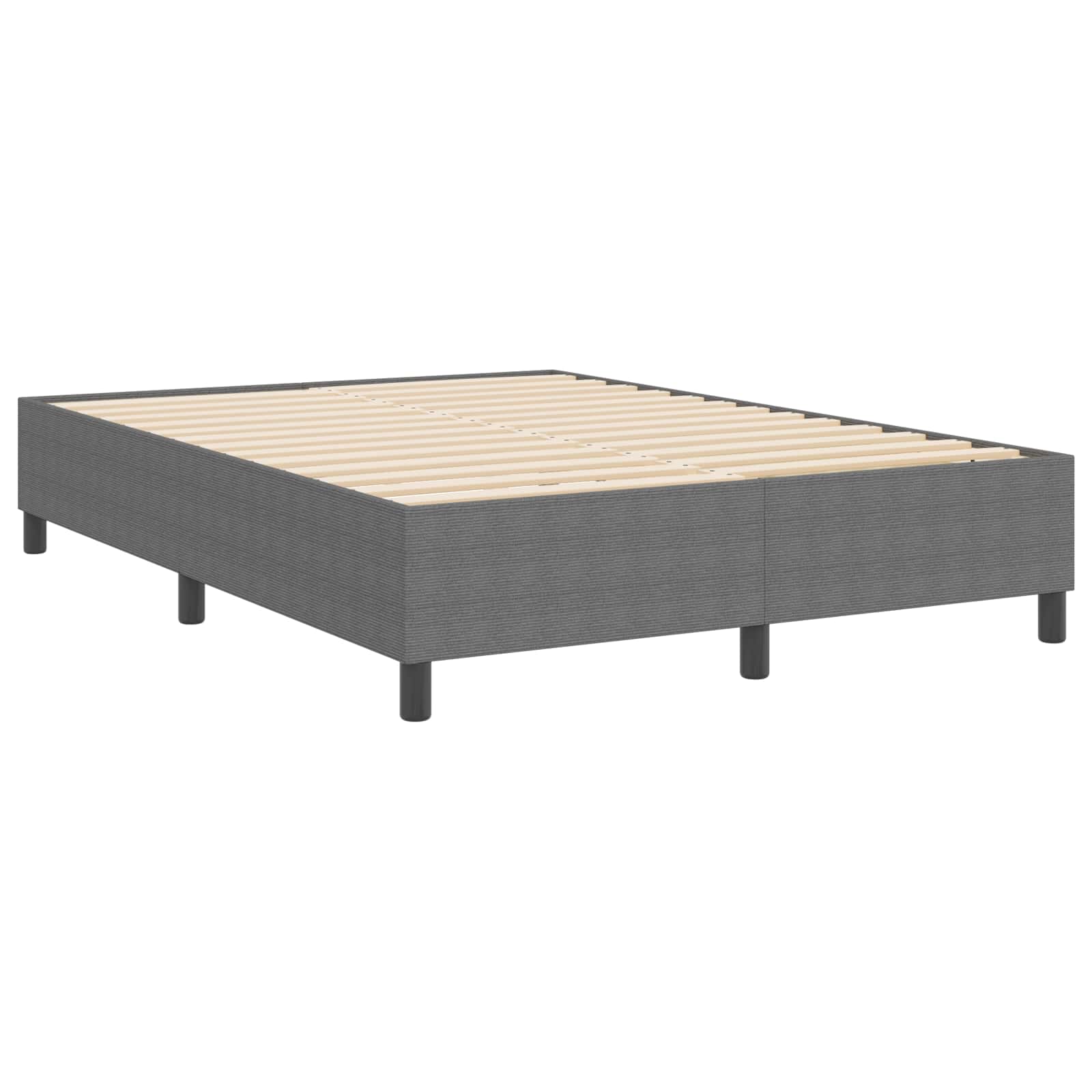 vidaXL Rama łóżka platformy Jasnoszary 160 x 200 cm Tkanina sztruksowa