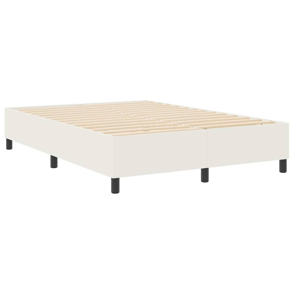 vidaXL Rama łóżka platformy Kremowy 160 x 200 cm Tkanina sztruksowa