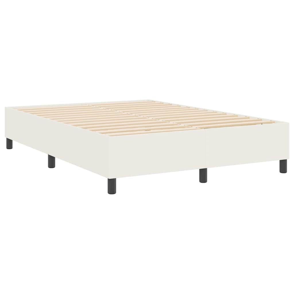 vidaXL Rama łóżka platformy Kremowy 160 x 200 cm Tkanina sztruksowa