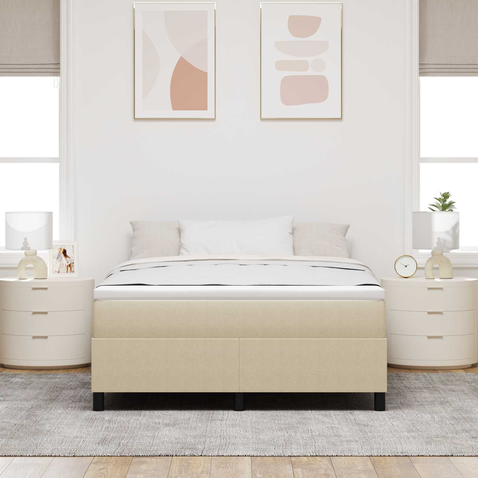 vidaXL Rama łóżka platformy Szary zielony 160 x 200 cm