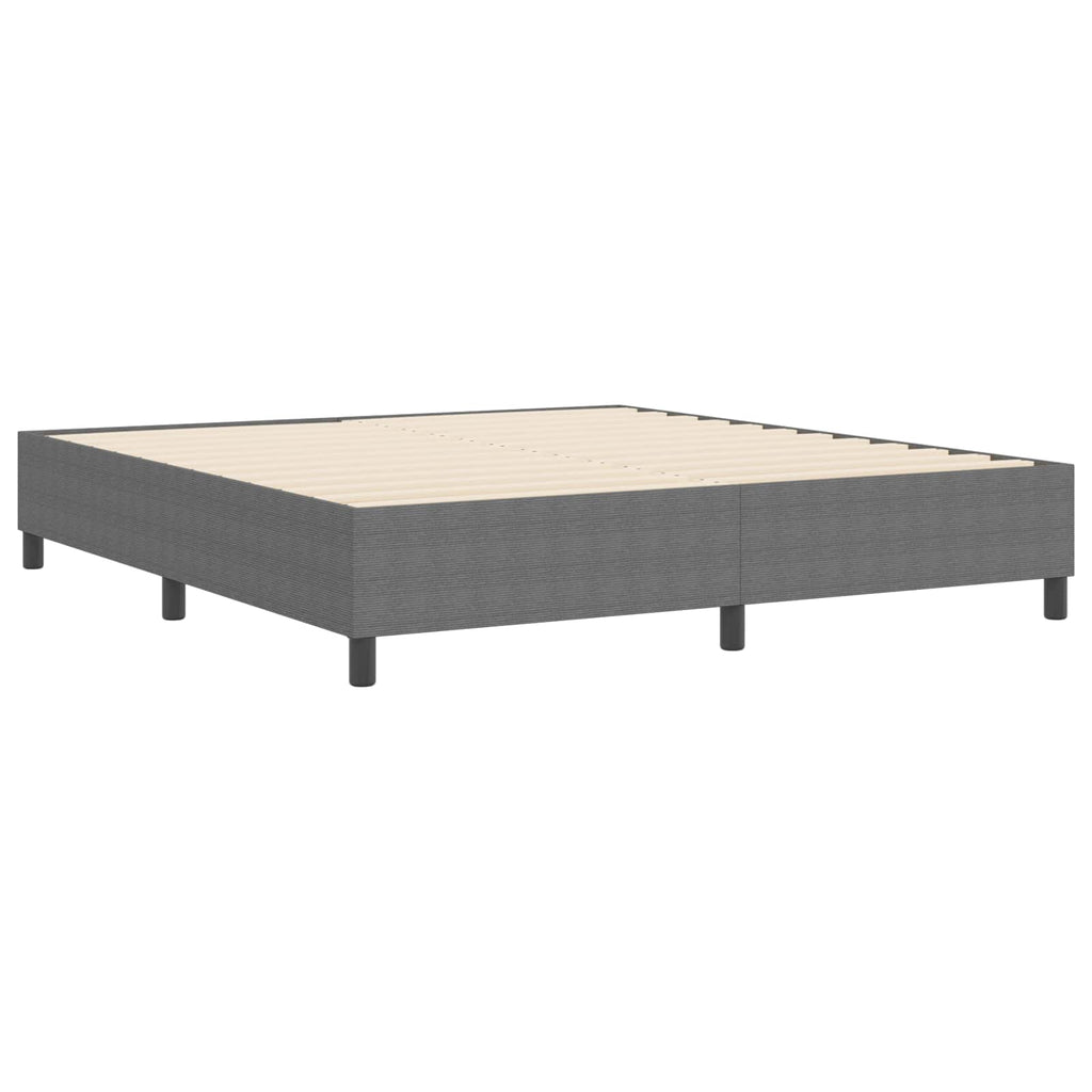 vidaXL Rama łóżka platformy Jasnoszary 180 x 200 cm Tkanina sztruksowa