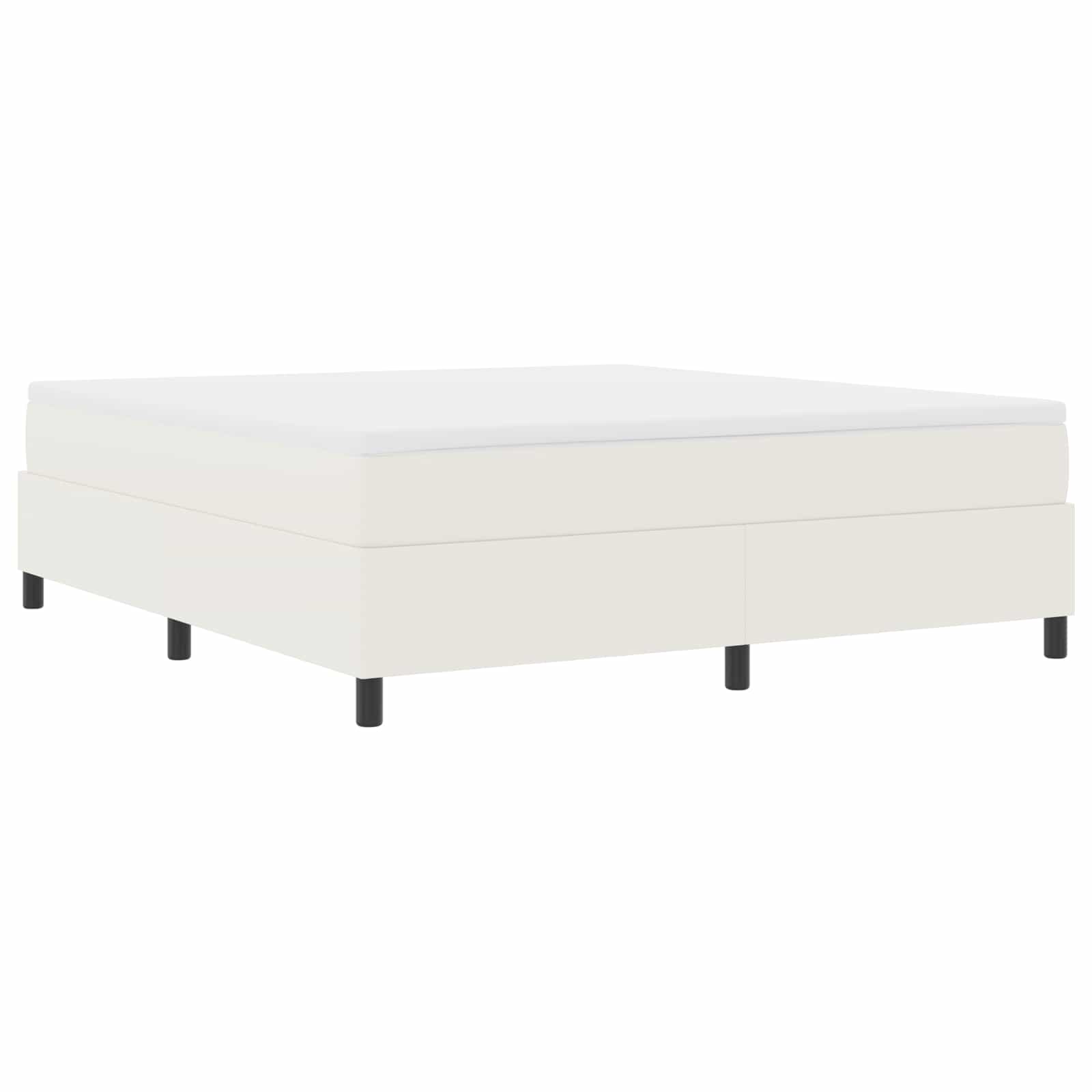 vidaXL Rama łóżka platformy Kremowy 180 x 200 cm Tkanina sztruksowa