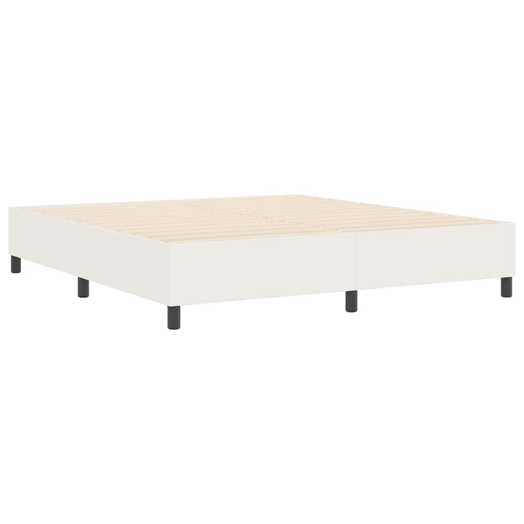 vidaXL Rama łóżka platformy Kremowy 180 x 200 cm Tkanina sztruksowa