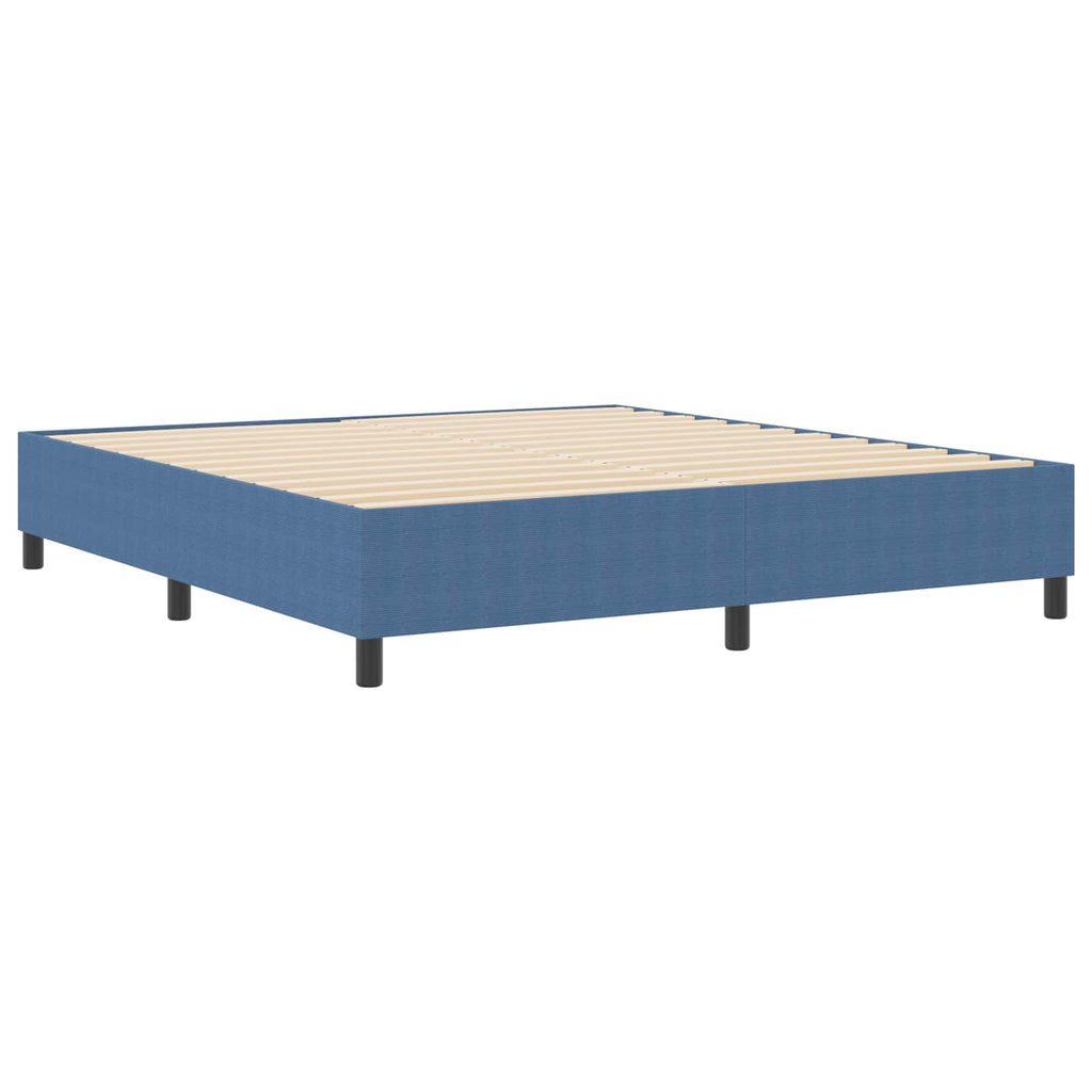 vidaXL Rama łóżka platformy Niebieski 180 x 200 cm Tkanina sztruksowa