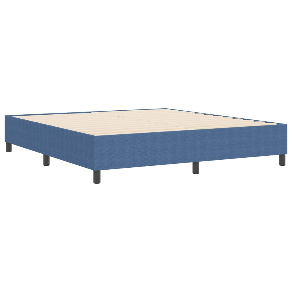 vidaXL Rama łóżka platformy Niebieski 180 x 200 cm Tkanina sztruksowa