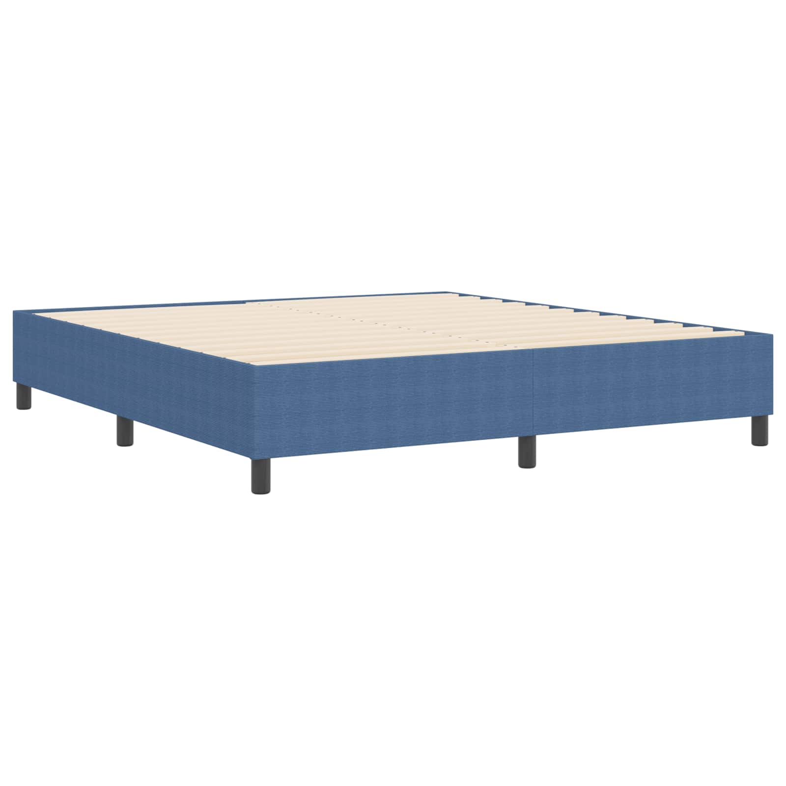 vidaXL Rama łóżka platformy Niebieski 180 x 200 cm Tkanina sztruksowa