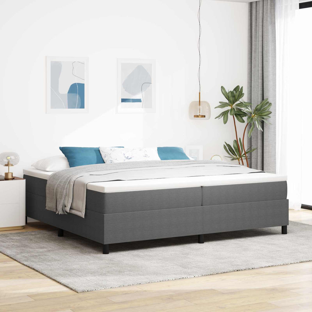 vidaXL Rama łóżka platformy Jasnoszary 200 x 200 cm Tkanina sztruksowa