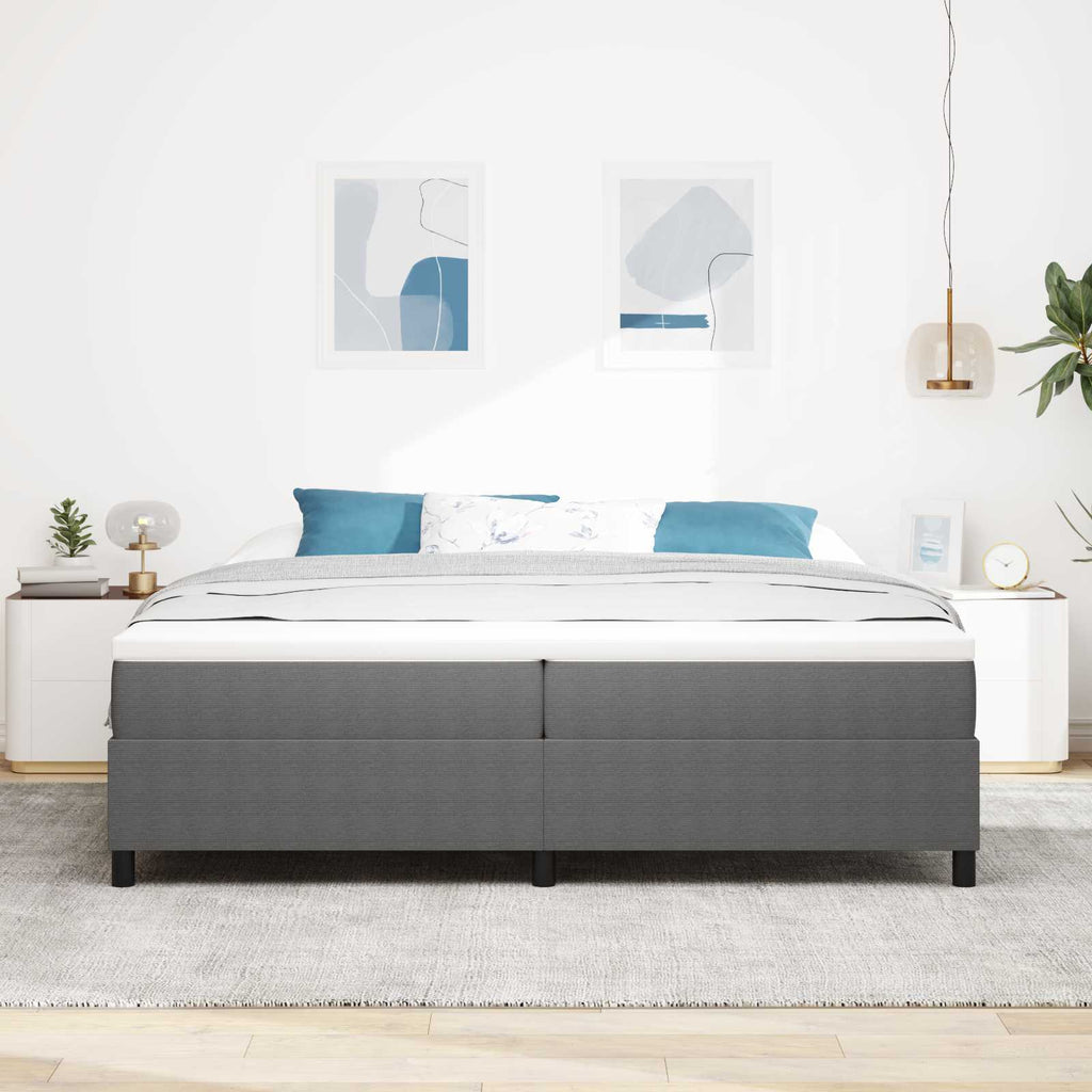 vidaXL Rama łóżka platformy Jasnoszary 200 x 200 cm Tkanina sztruksowa