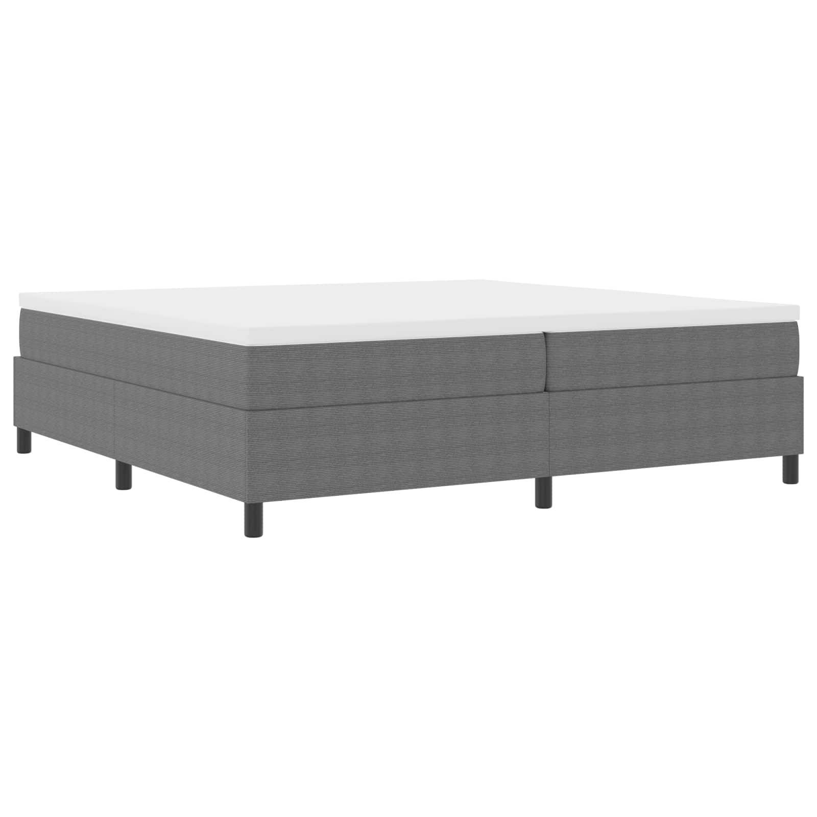 vidaXL Rama łóżka platformy Jasnoszary 200 x 200 cm Tkanina sztruksowa