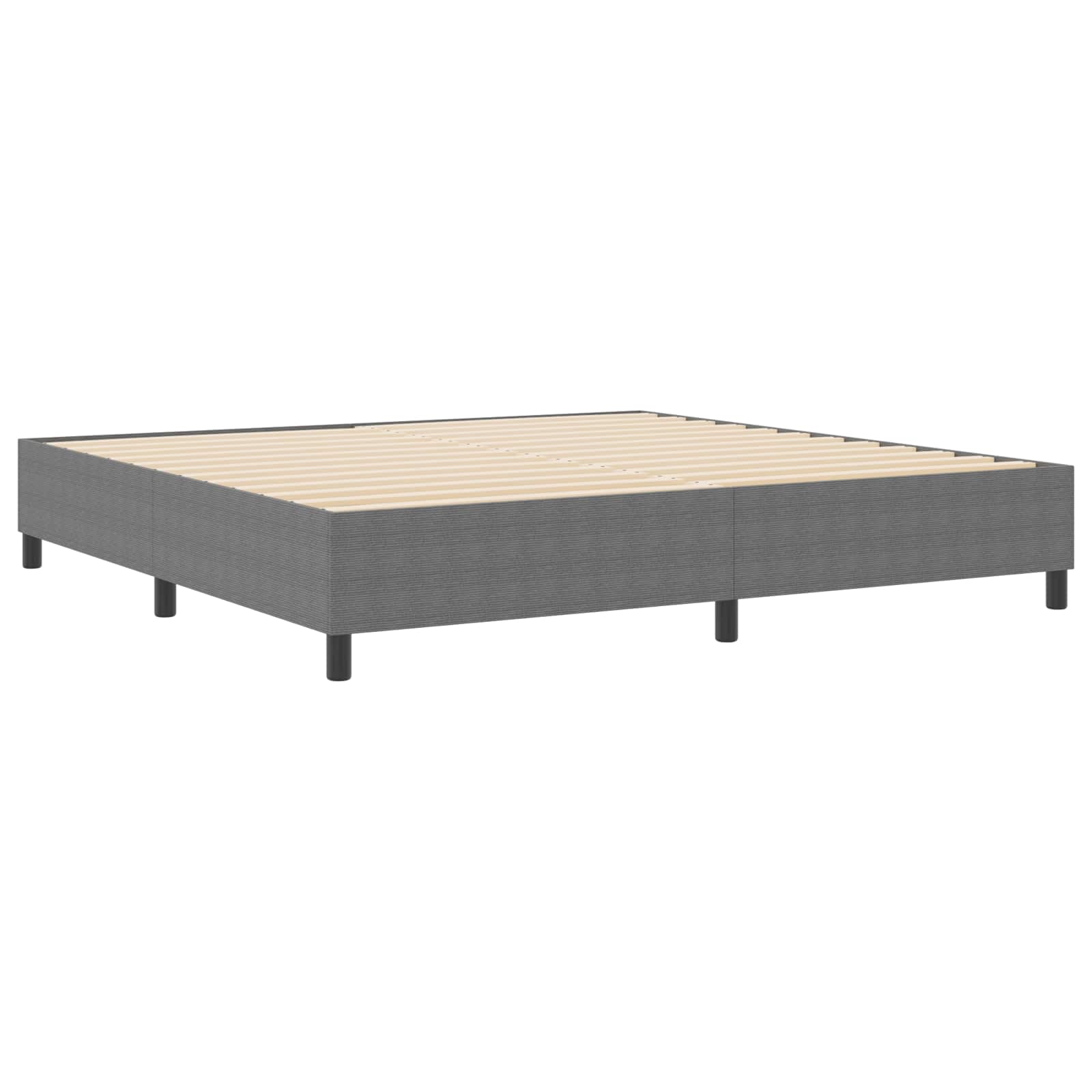 vidaXL Rama łóżka platformy Jasnoszary 200 x 200 cm Tkanina sztruksowa