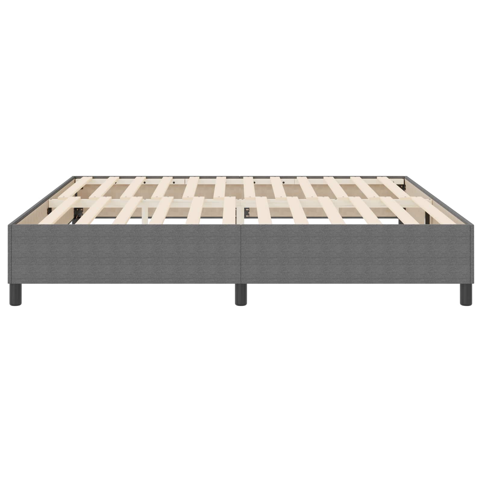 vidaXL Rama łóżka platformy Jasnoszary 200 x 200 cm Tkanina sztruksowa