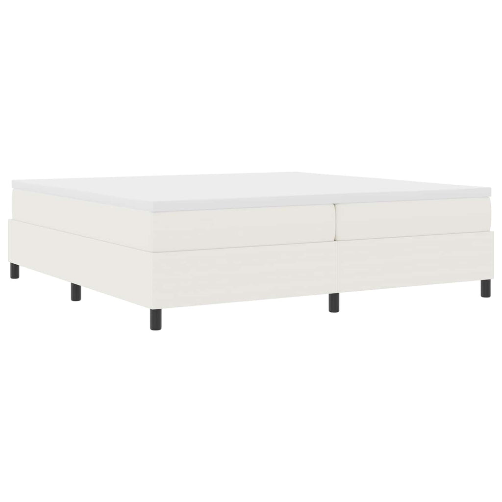 vidaXL Rama łóżka platformy Kremowy 200 x 200 cm Tkanina sztruksowa