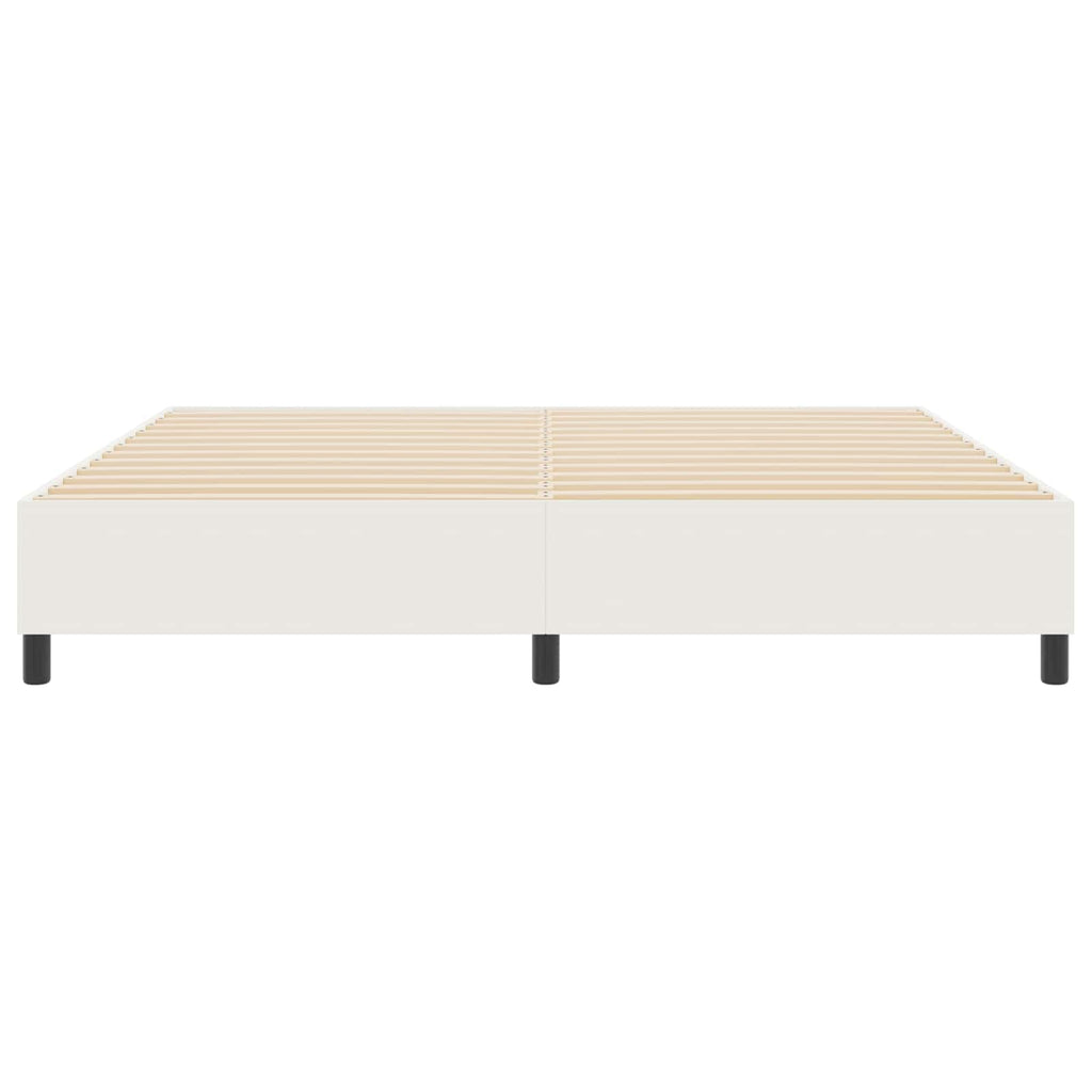 vidaXL Rama łóżka platformy Kremowy 200 x 200 cm Tkanina sztruksowa