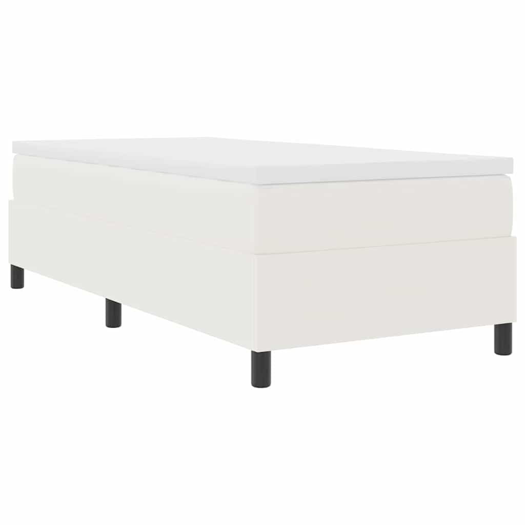 vidaXL Łóżko sprężynowe Kremowy i Biały 100 x 200 cm