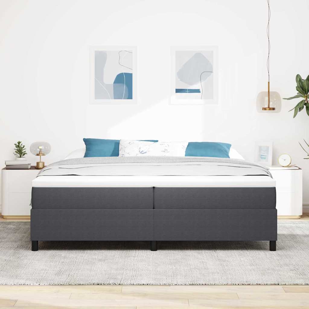 vidaXL Łóżko sprężynowe Ciemnoszary i biały 200 x 200 cm