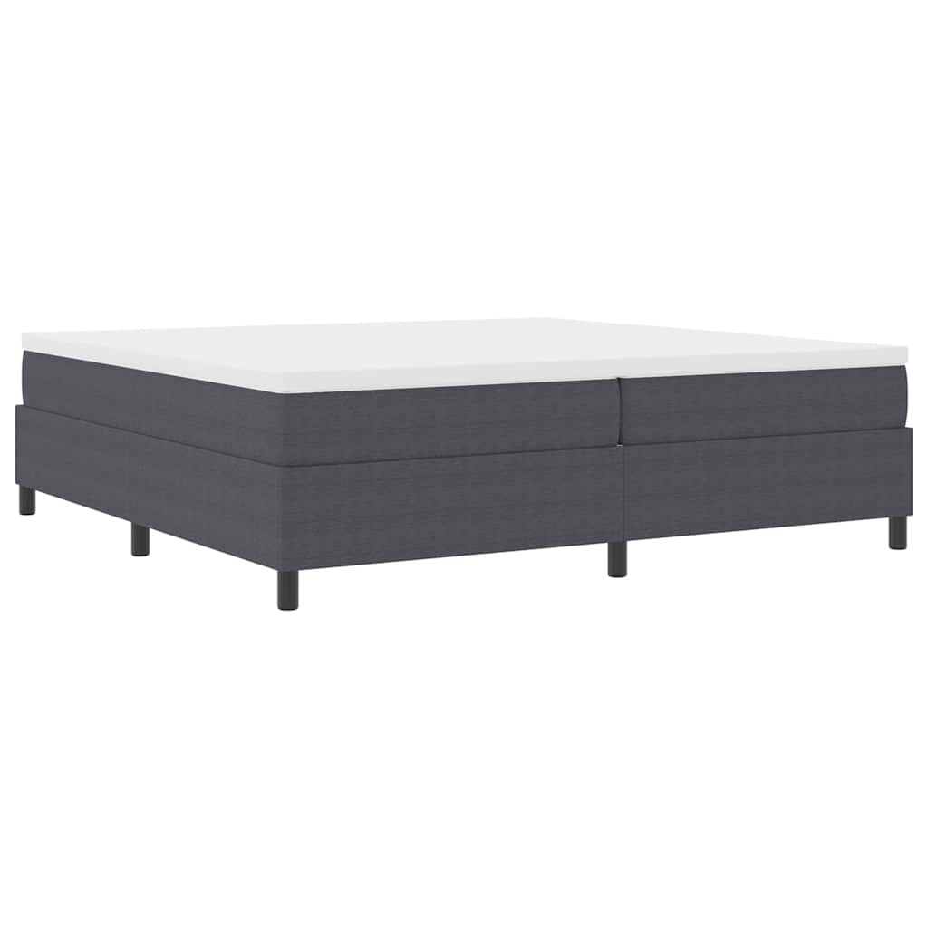 vidaXL Łóżko sprężynowe Ciemnoszary i biały 200 x 200 cm