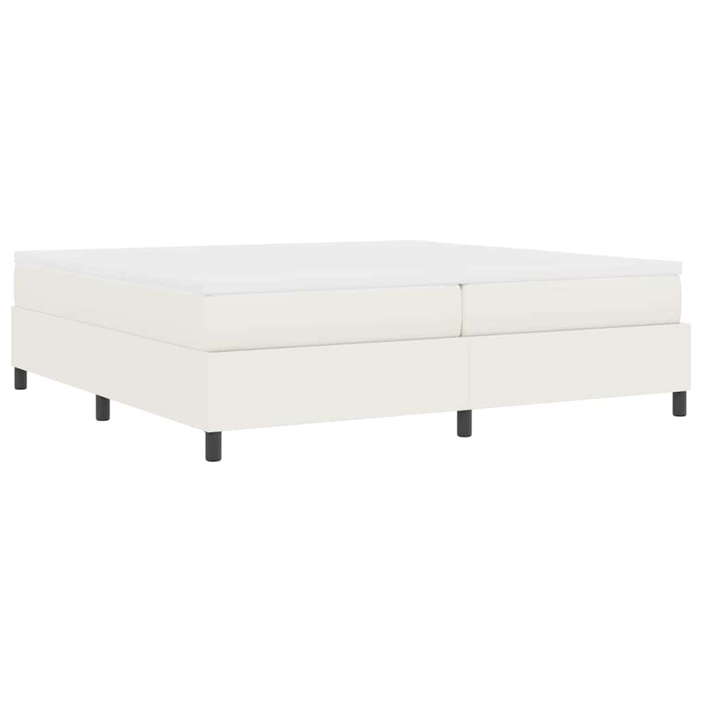 vidaXL Łóżko sprężynowe Kremowy i Biały 200 x 200 cm