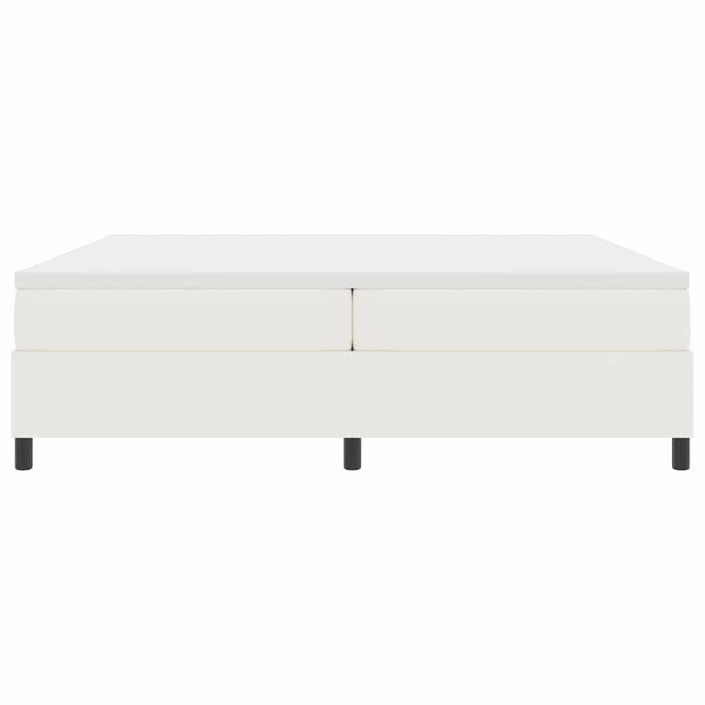vidaXL Łóżko sprężynowe Kremowy i Biały 200 x 200 cm