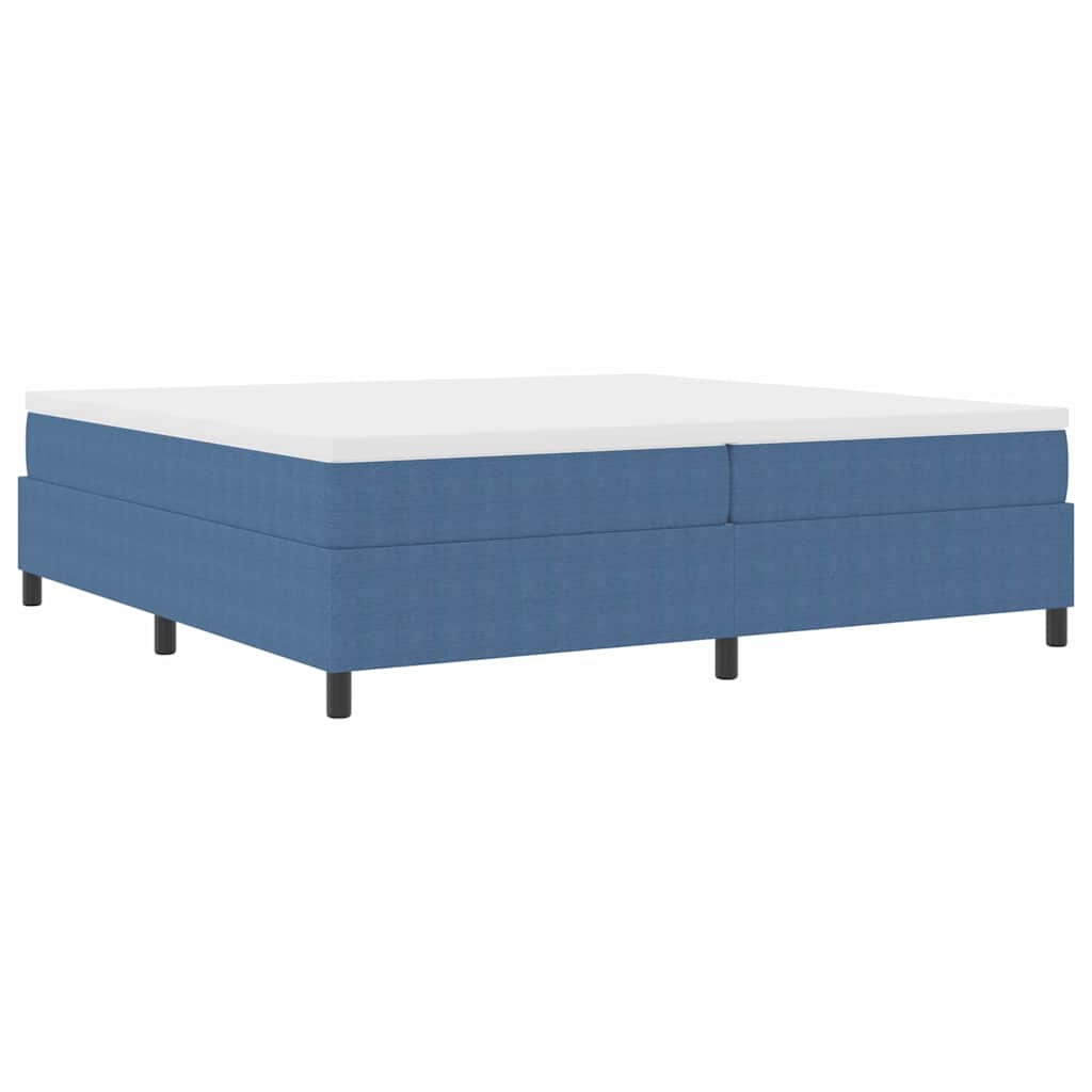 vidaXL Łóżko sprężynowe Niebieski i biały 200 x 200 cm