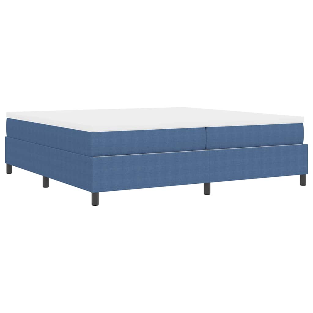vidaXL Łóżko sprężynowe Niebieski i biały 200 x 200 cm
