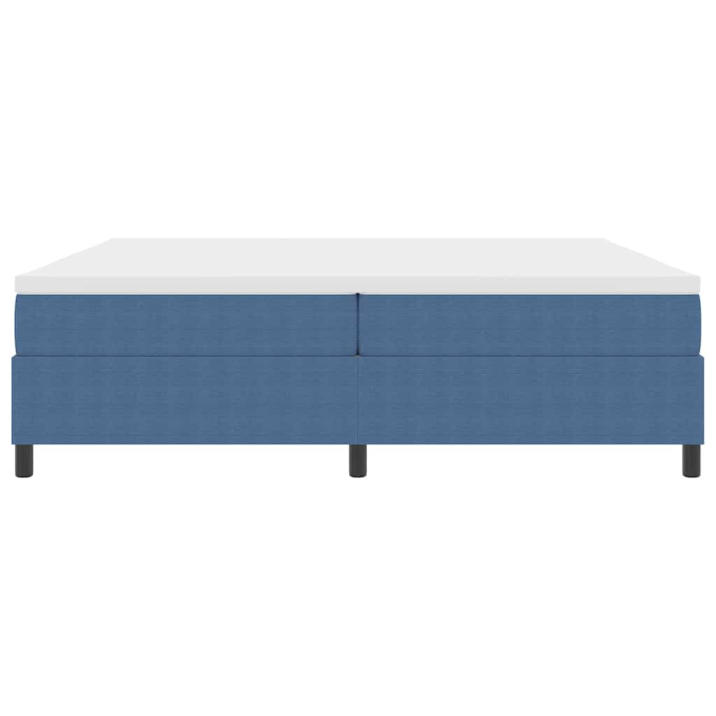 vidaXL Łóżko sprężynowe Niebieski i biały 200 x 200 cm